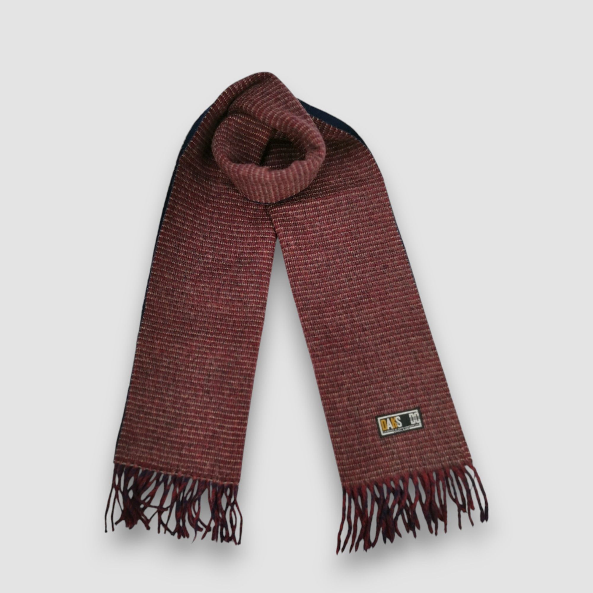 DAKS Vintage DAKS Wool Scarf Fringe Muffler Winter Scarves Size ONE SIZE - 4 Thumbnail