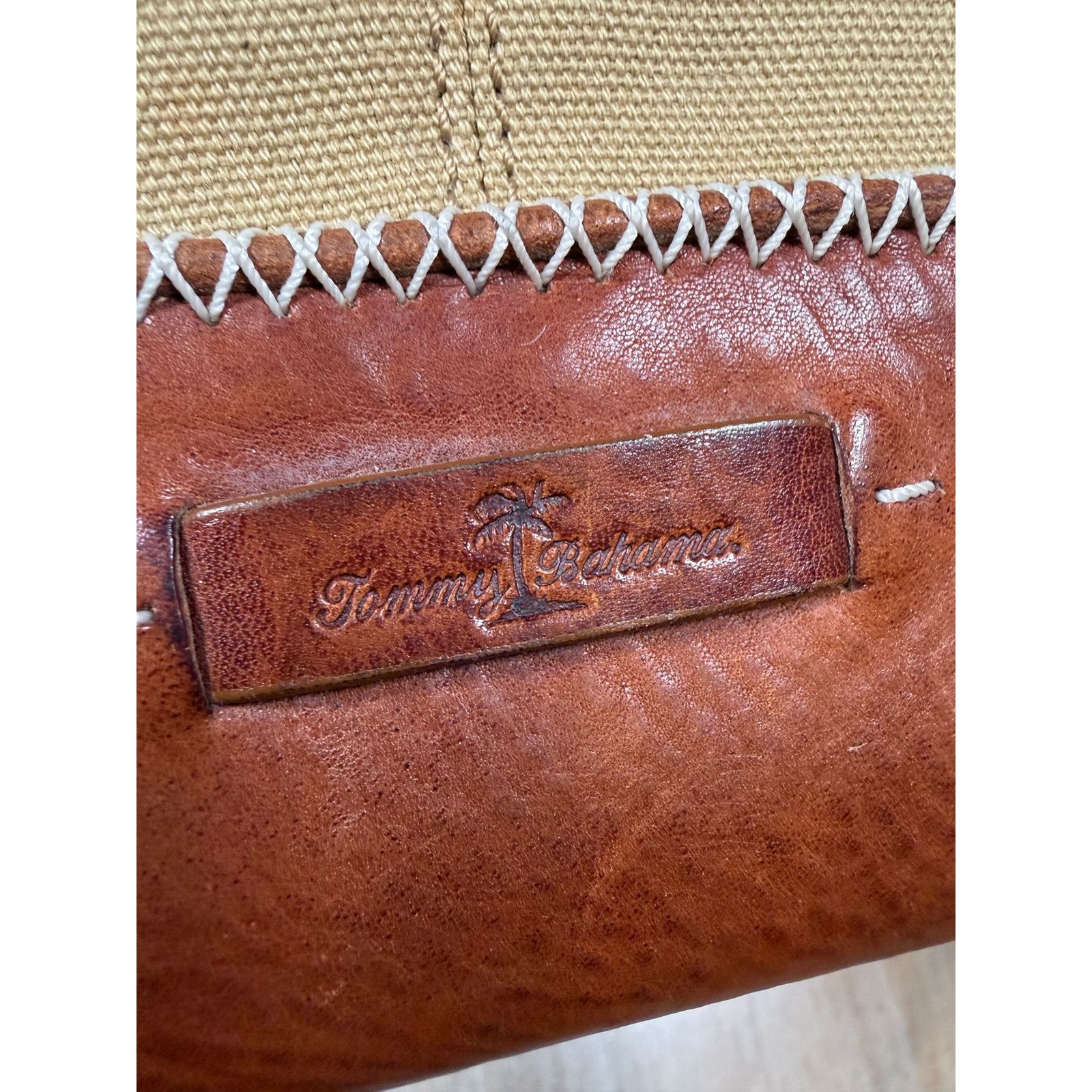 Tommy Bahama Vintage Tommy Bahama Leather/Canvas Portfolio Brief Folder Size ONE SIZE - 3 Thumbnail