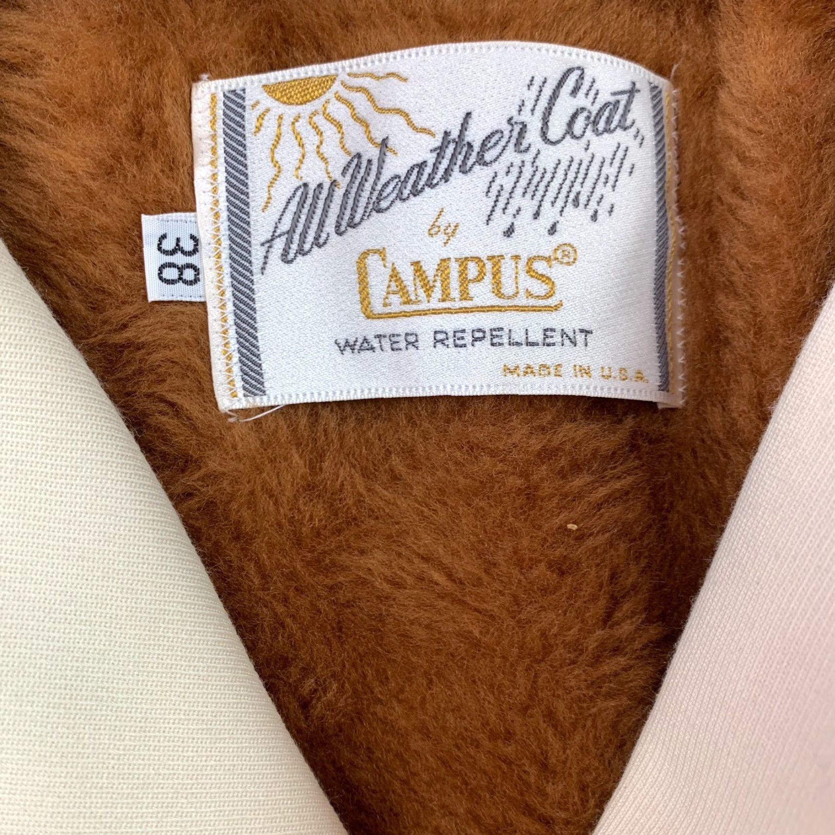 Vintage VINTAGE Campus Trench Coat Adult M Men's 38 Ivory Canvas Lined 70s All Weather Long Coat Size US XXS / EU 40 - 4 Thumbnail