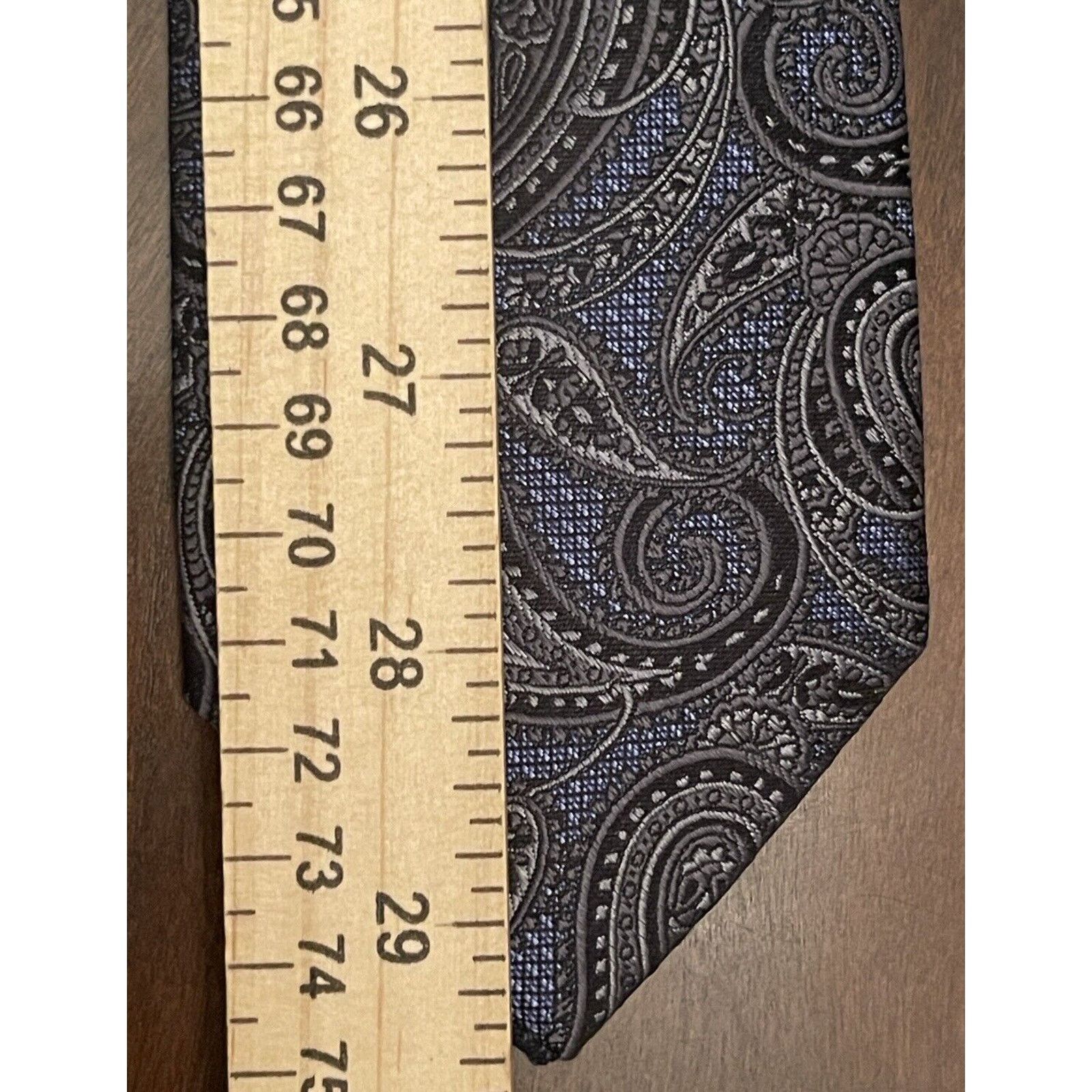 Other Pronto Uomo Platinum Blue Black Gray Hand Made 100% Silk Size ONE SIZE - 5 Thumbnail