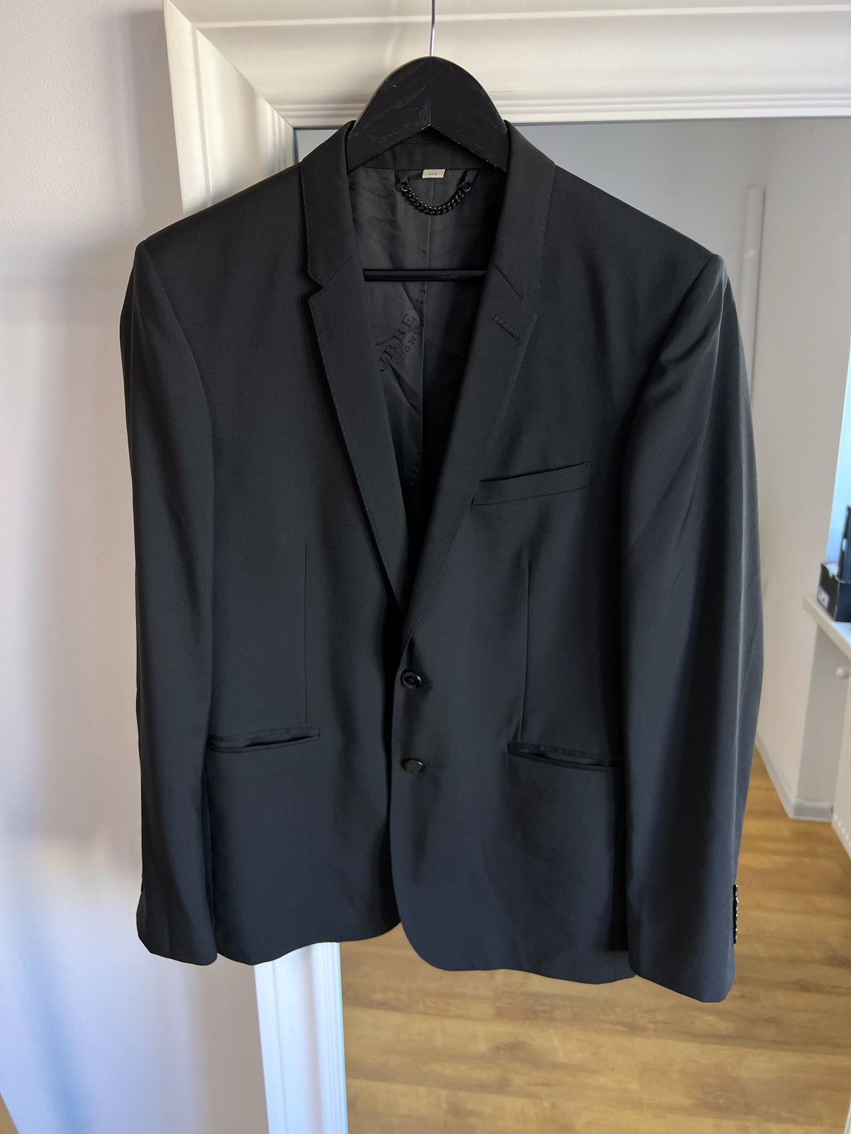 Burberry Burberry Blazer Wool Black Suit Jacket Size 52R - 2 Thumbnail