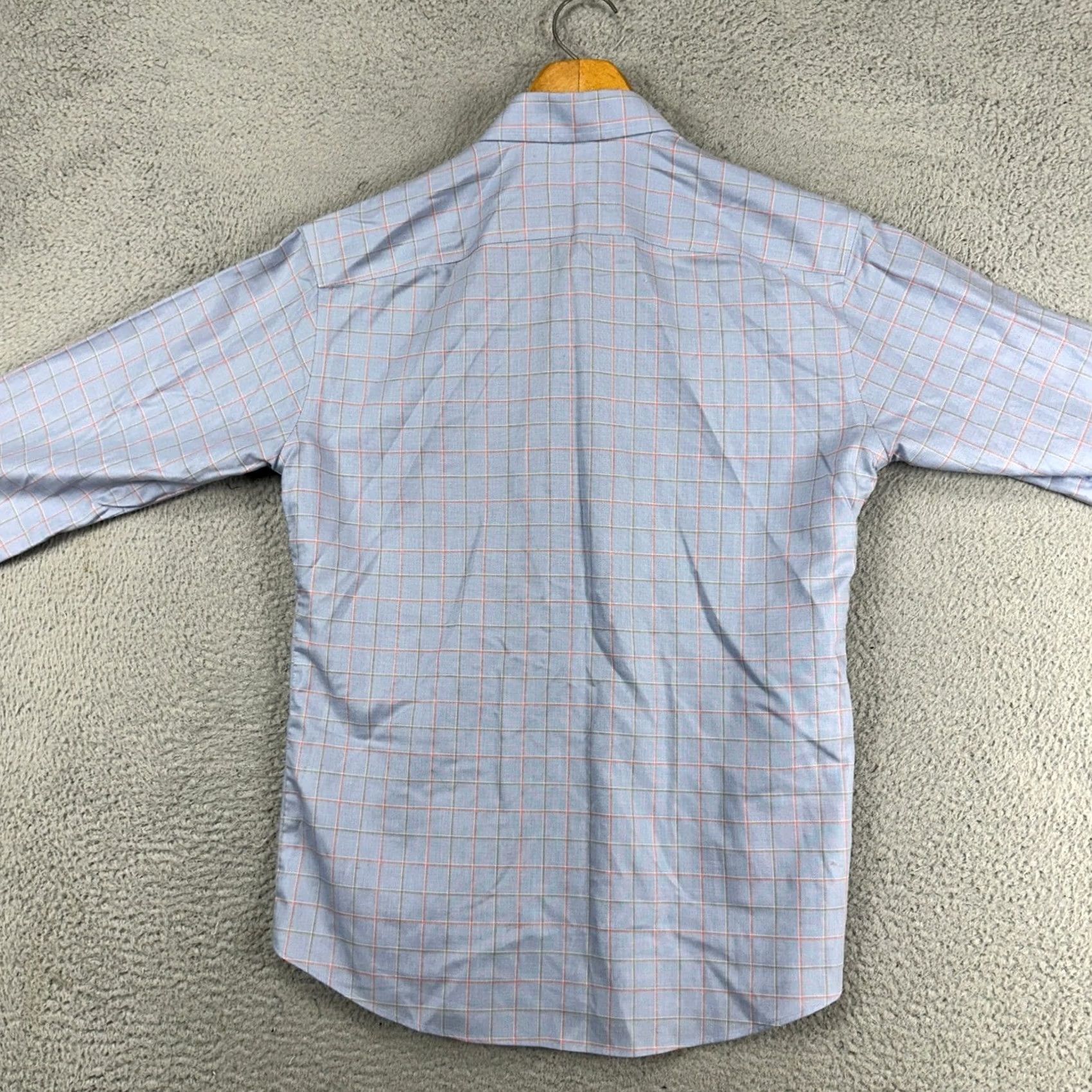 UNTUCKit UNTUCKit Mens Button Up Shirt Large Blue Windowpane Check Logo 100% Cotton Blue Size US L / EU 52-54 / 3 - 3 Thumbnail