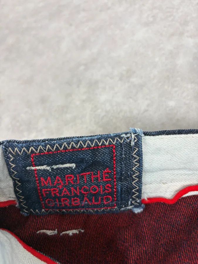 Marithe + Francois Girbaud 2000s Marithé + François Girbaud Blue Deconstructed Denim Jeans Size US 30 / EU 46 - 10 Thumbnail