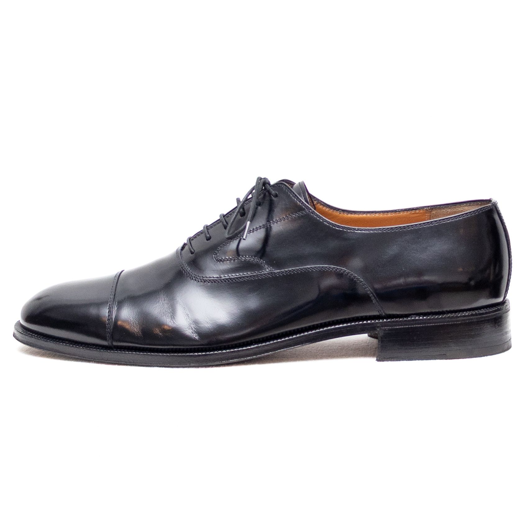 Salvatore Ferragamo Salvatore Ferragamo Men’s Cap Toe Oxford Dress Shoes Black Size US 11.5 / EU 44-45 - 2 Thumbnail