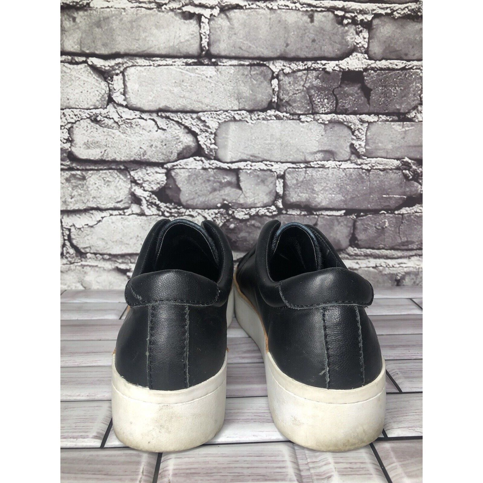 Other M4D3 Black Leather Calf Hair Super Platform Slip On Sneakers Size US 7 / IT 37 - 5 Thumbnail