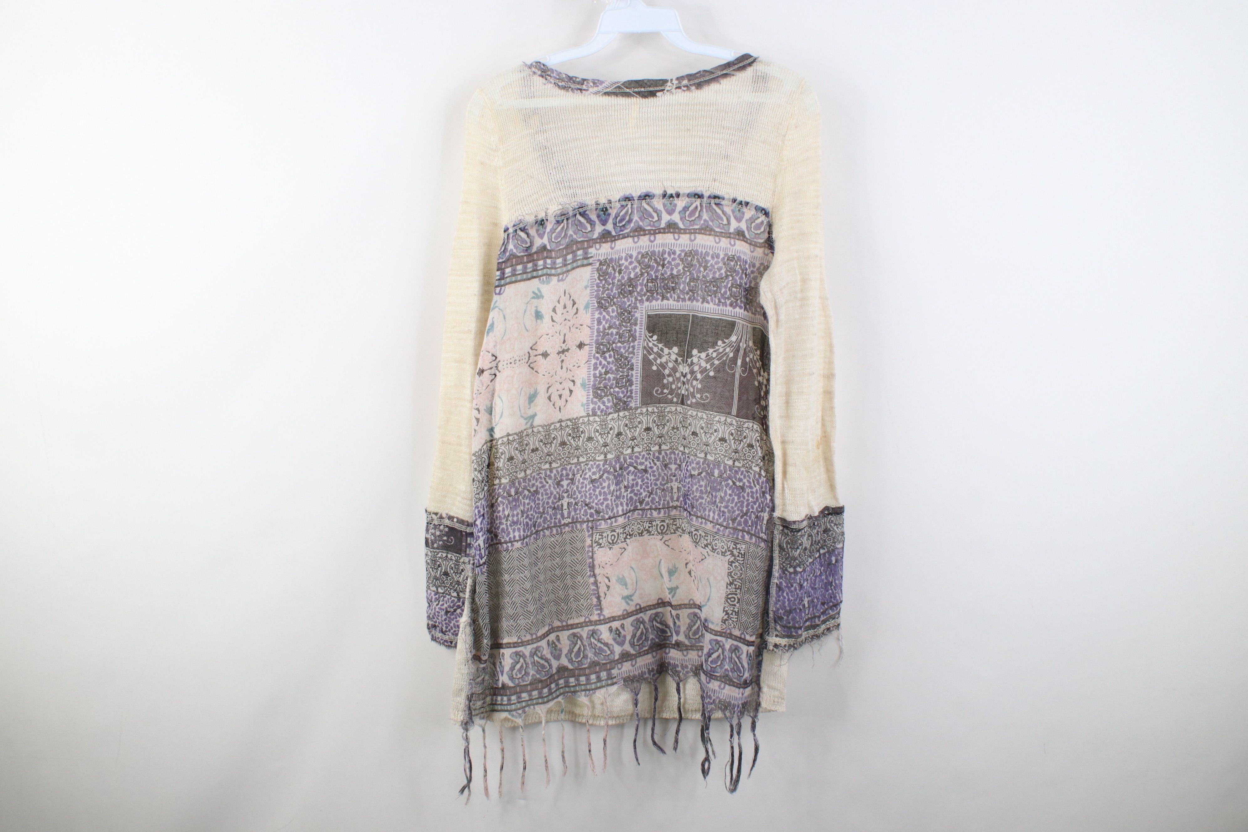 Free People Free People Chic Oversized Gauzy Flared Sleeve Knit T-Shirt Size S / US 4 / IT 40 - 14 Thumbnail