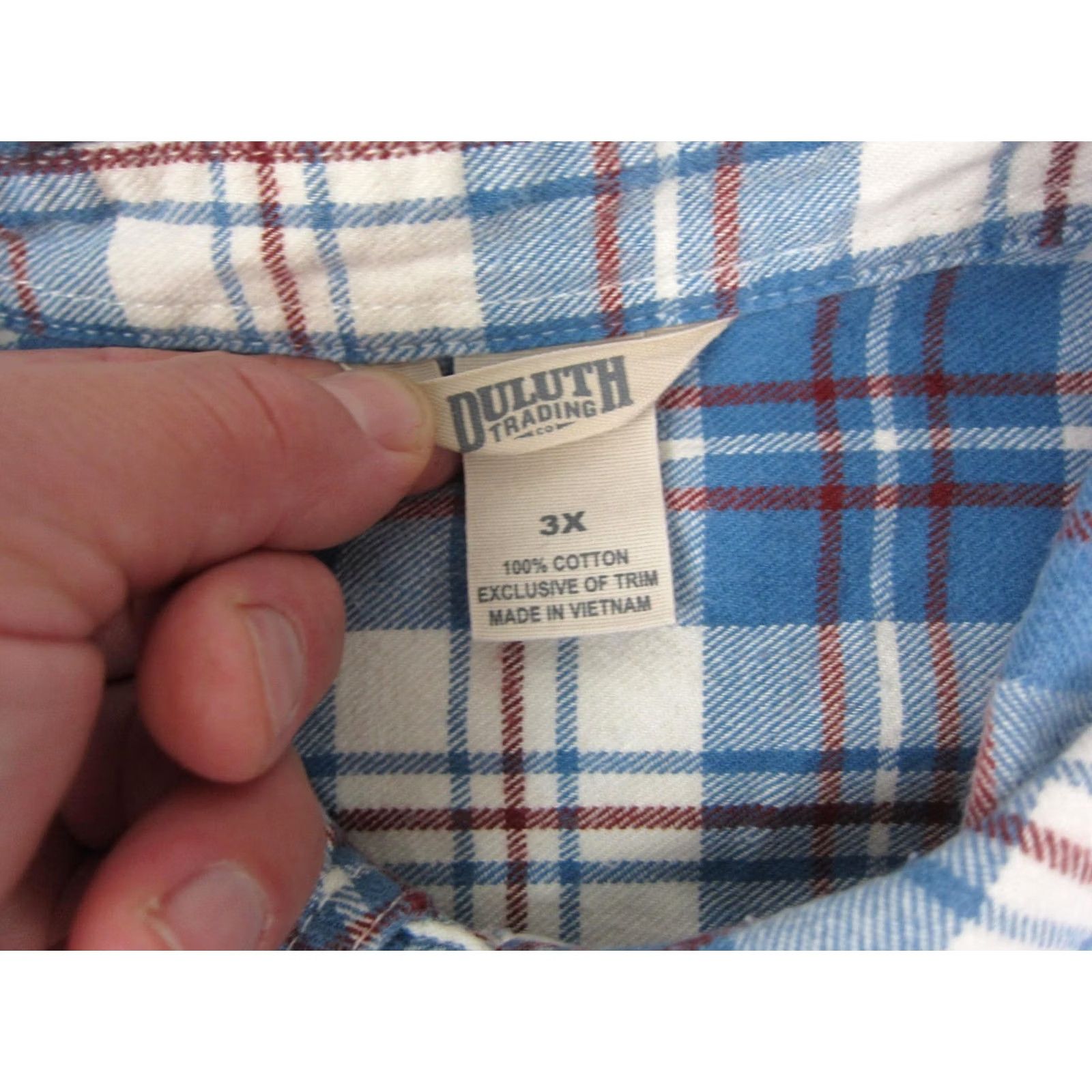 Vintage Duluth Shirt Womens 3X Blue White Plaid Flannel Button Up Western Casual Shirt Women 3X Plaid Vintage? (No) Size XXL / US 16-18 / IT 52-54 - 3 Thumbnail