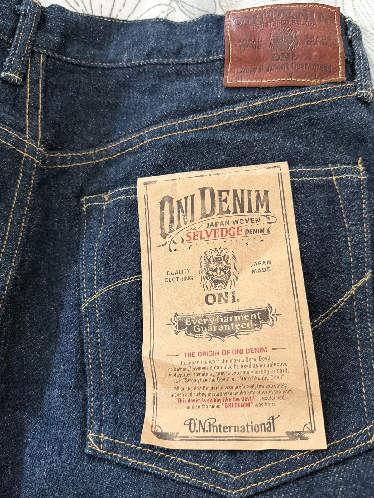 Oni 288ZR-OLV 20OZ "SECRET DENIM OLIVE WEFT" Size US 38 / EU 54 - 1 Thumbnail