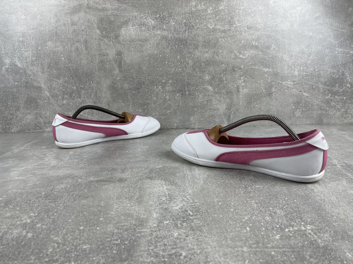 Puma × Vintage Vintage PUMA Archives White / Pink Leather Slip Shoes Size US 9 / IT 39 - 5 Thumbnail
