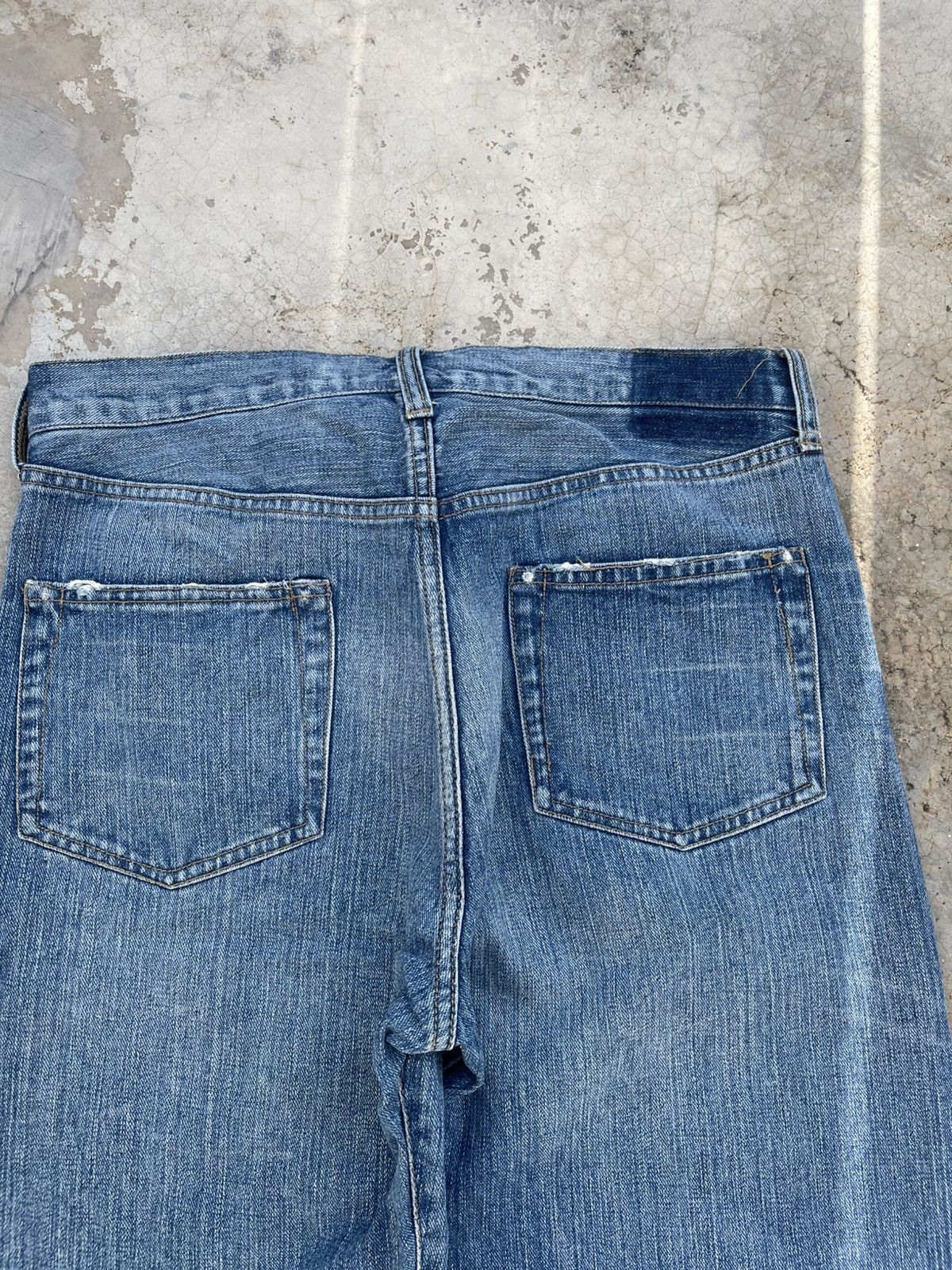Vintage Vintage Exhibitionist Fly Button Distressed Denim Size US 29 - 13 Thumbnail