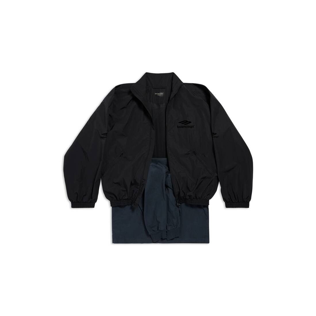 Balenciaga o1tr1nto1025 Patched Tracksuit Jacket in Black Size US XS / EU 42 / 0 - 1 Thumbnail