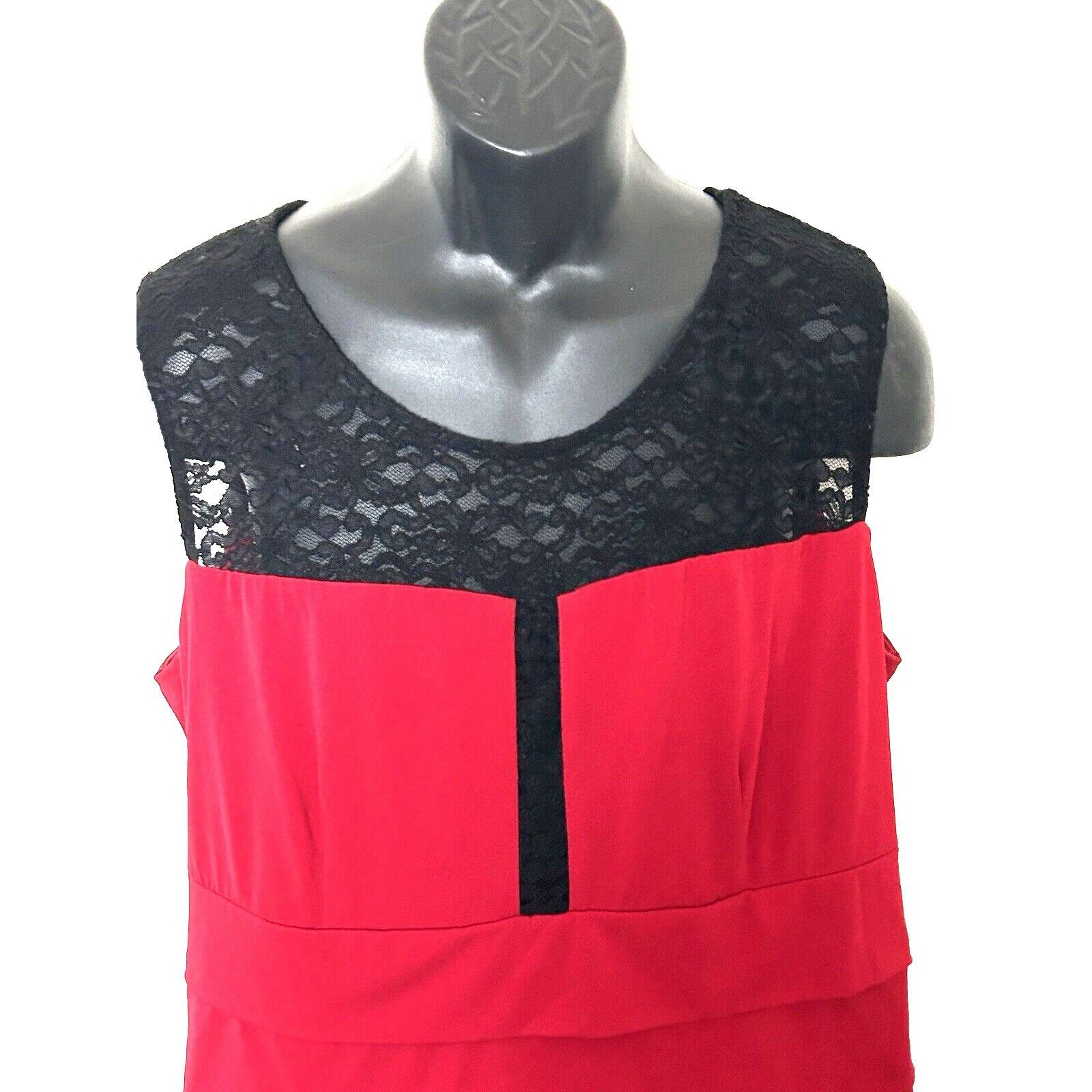 Other ENFOCUS Women Black & Red Bodycon Dress Size 20W Size 3XL / US 20-22 - 4 Thumbnail