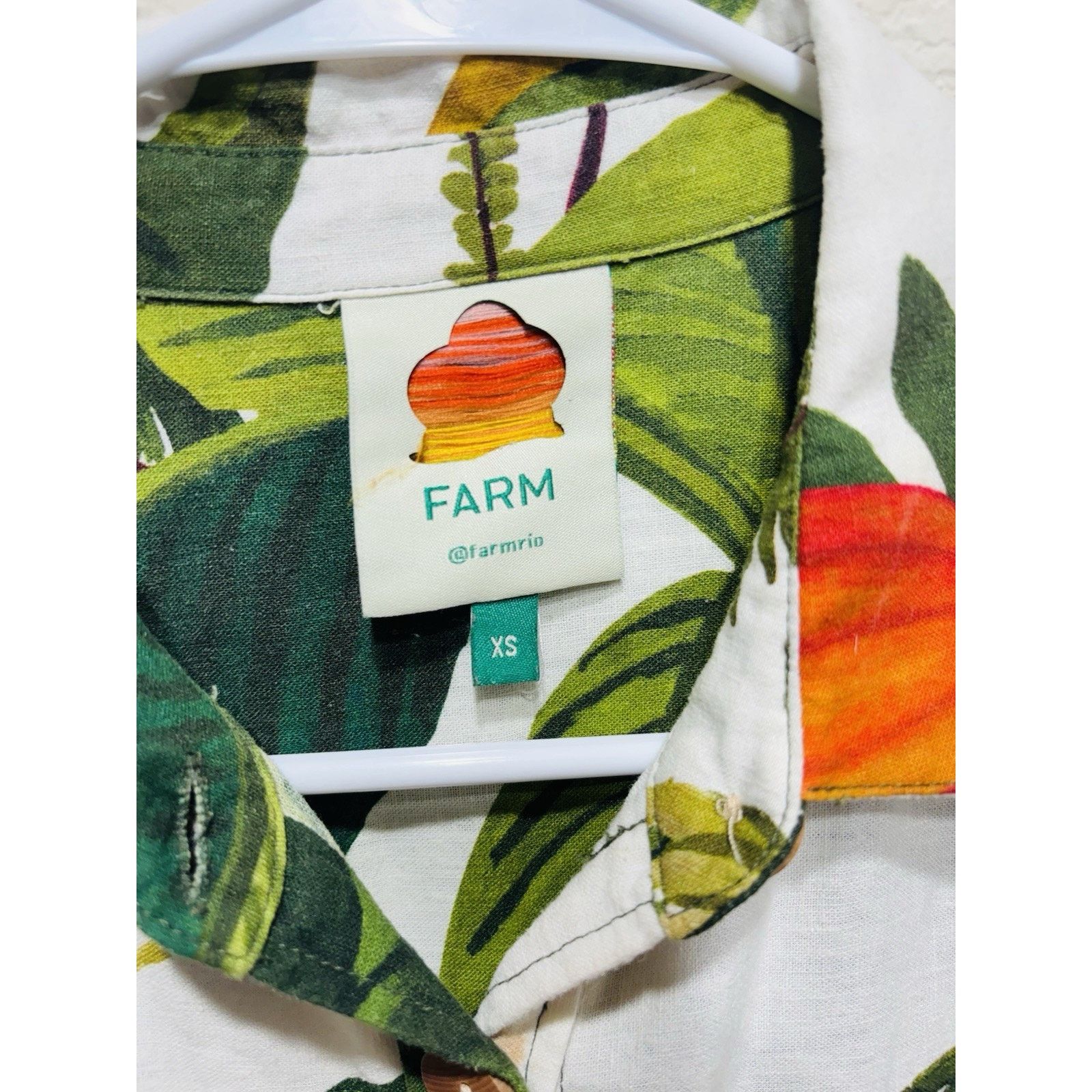 Farm Rio Farm Rio White Cocoa Forest Jumpsuit Sleeved XS Size 24" / US 00 / IT 34 - 2 Thumbnail