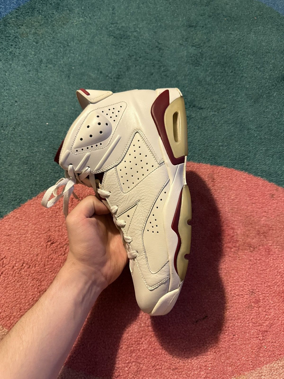 Jordan Brand Air Jordan 6 Retro Maroon 2015 Size US 11.5 / EU 44-45 - 10 Thumbnail