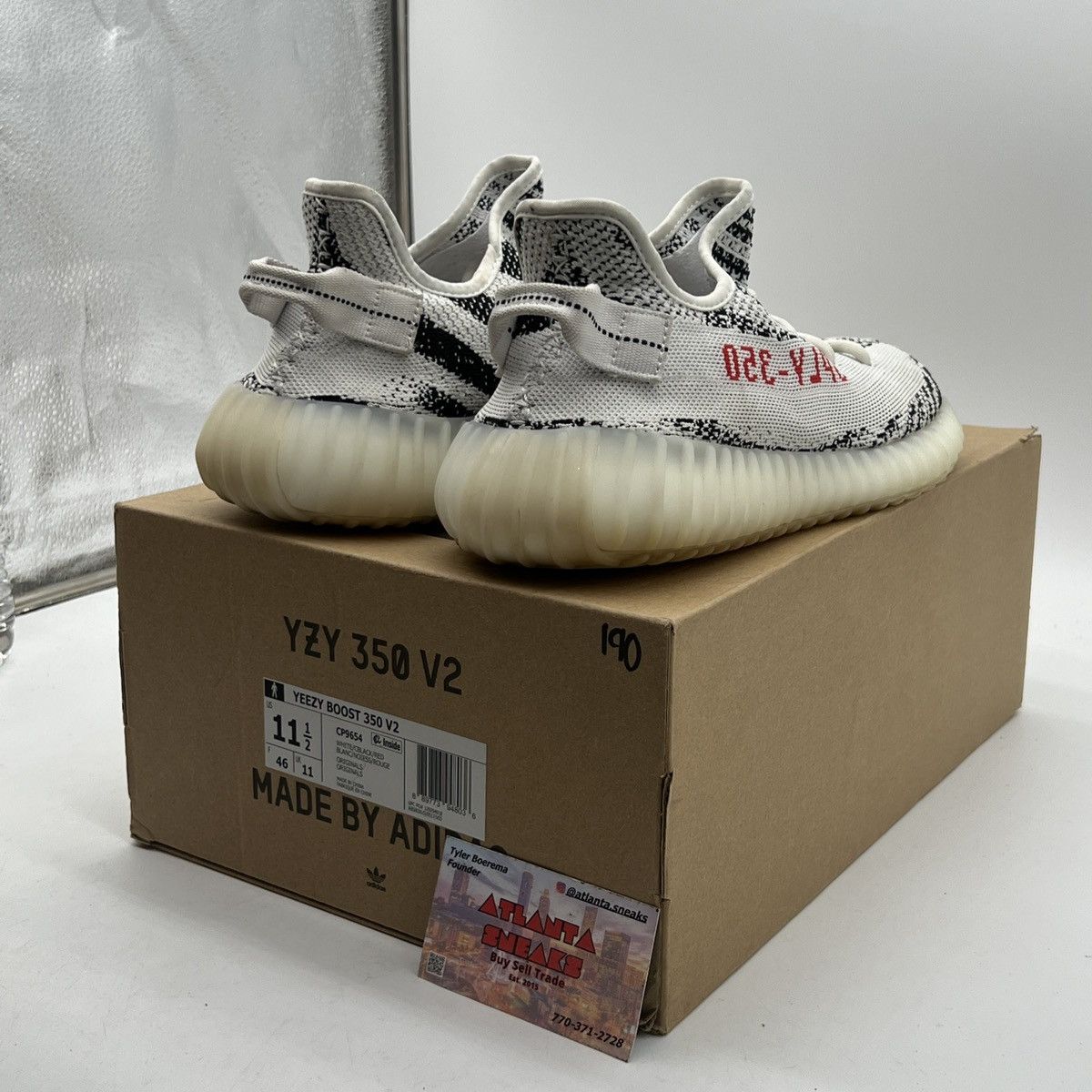 Adidas Yeezy boost 350 zebra Size US 11.5 / EU 44-45 - 5 Thumbnail