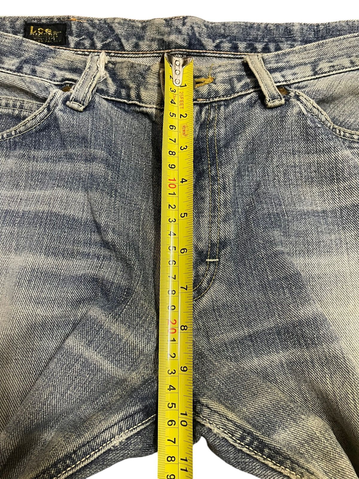Lee Vintage 90s Lee Riders Blue Faded Wash Distress Wide Leg Size US 35 - 17 Thumbnail