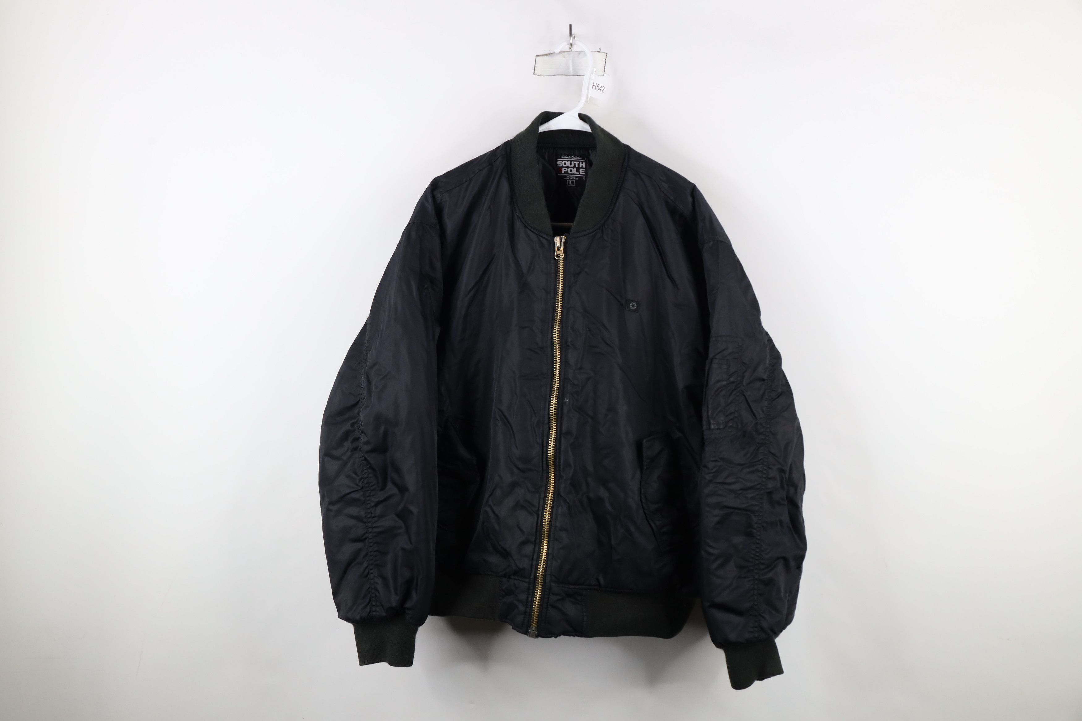 Southpole × Vintage Vintage 90s Y2K Southpole Military Bomber Jacket Black Size US L / EU 52-54 / 3 - 1 Thumbnail
