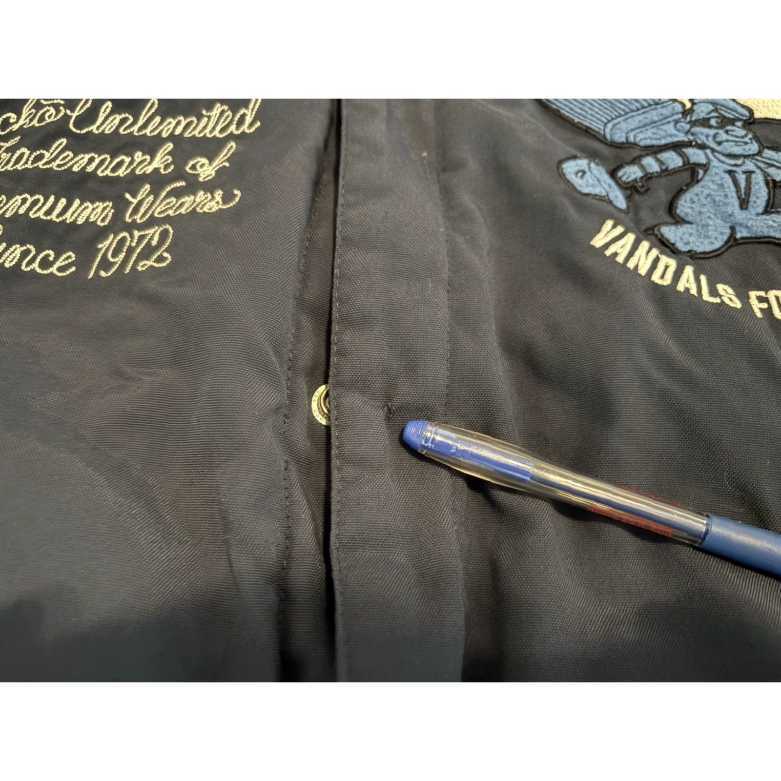 Ecko Unltd. VINTAGE Ecko Unltd. Vandals for Hire Graffiti Jacket Button Front Blue XL Bomber Jacket Mens Girls Size US XL / EU 56 / 4 - 7 Thumbnail