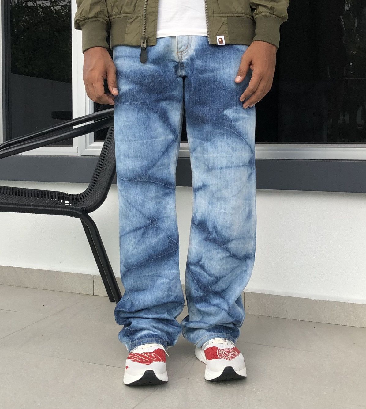 Japanese Brand Vintage Japanese Style Tie Dye Denim Pants Size US 33 - 1 Thumbnail