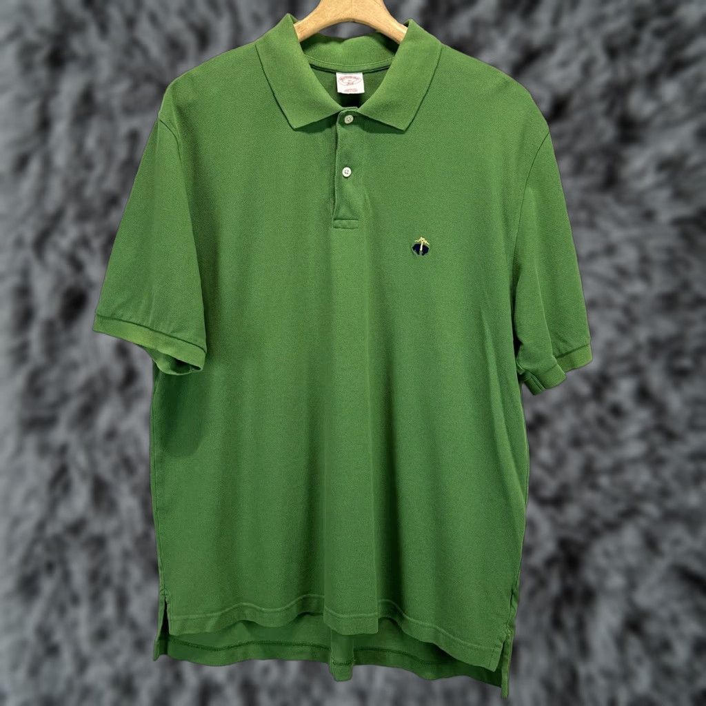 Brooks Brothers VINTAGE Brooks Brothers Polo Shirt Men XL Green Short Sleeve Collared Classic Preppy Style Shirt XL Mens Size US XL / EU 56 / 4 - 1 Thumbnail