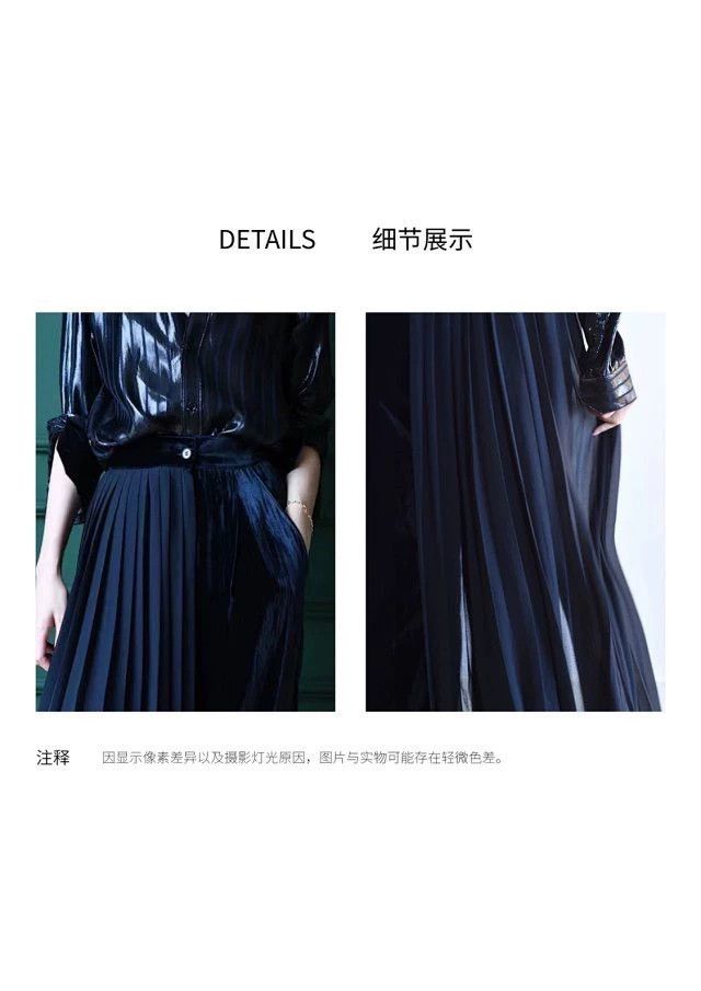 Other Jiangkou King Vintage Silk Velvet Pleated Straight Pants Size 27" / US 4 / IT 40 - 4 Thumbnail