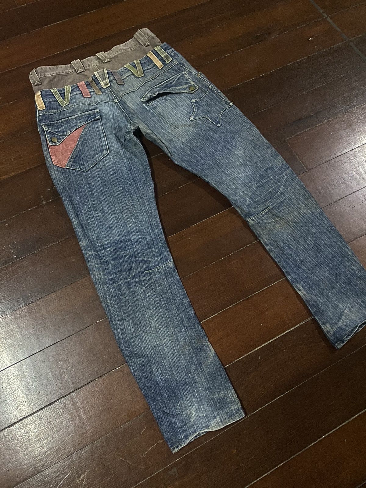 If Six Was Nine × Japanese Brand × Jean Double Waist ZIPPER Pocket Vintage Japan Denim Jeans Size US 35 - 10 Thumbnail