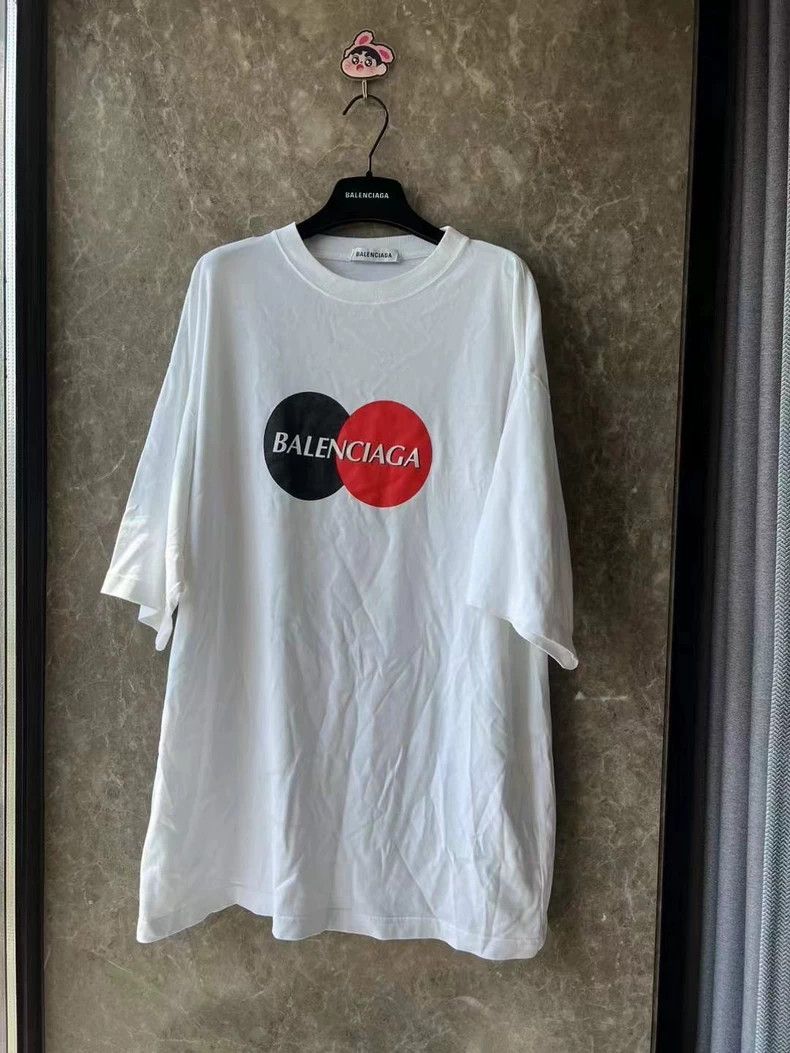 Balenciaga Balenciaga White MasterCard Short Sleeves Size US S / EU 44-46 / 1 - 1 Thumbnail