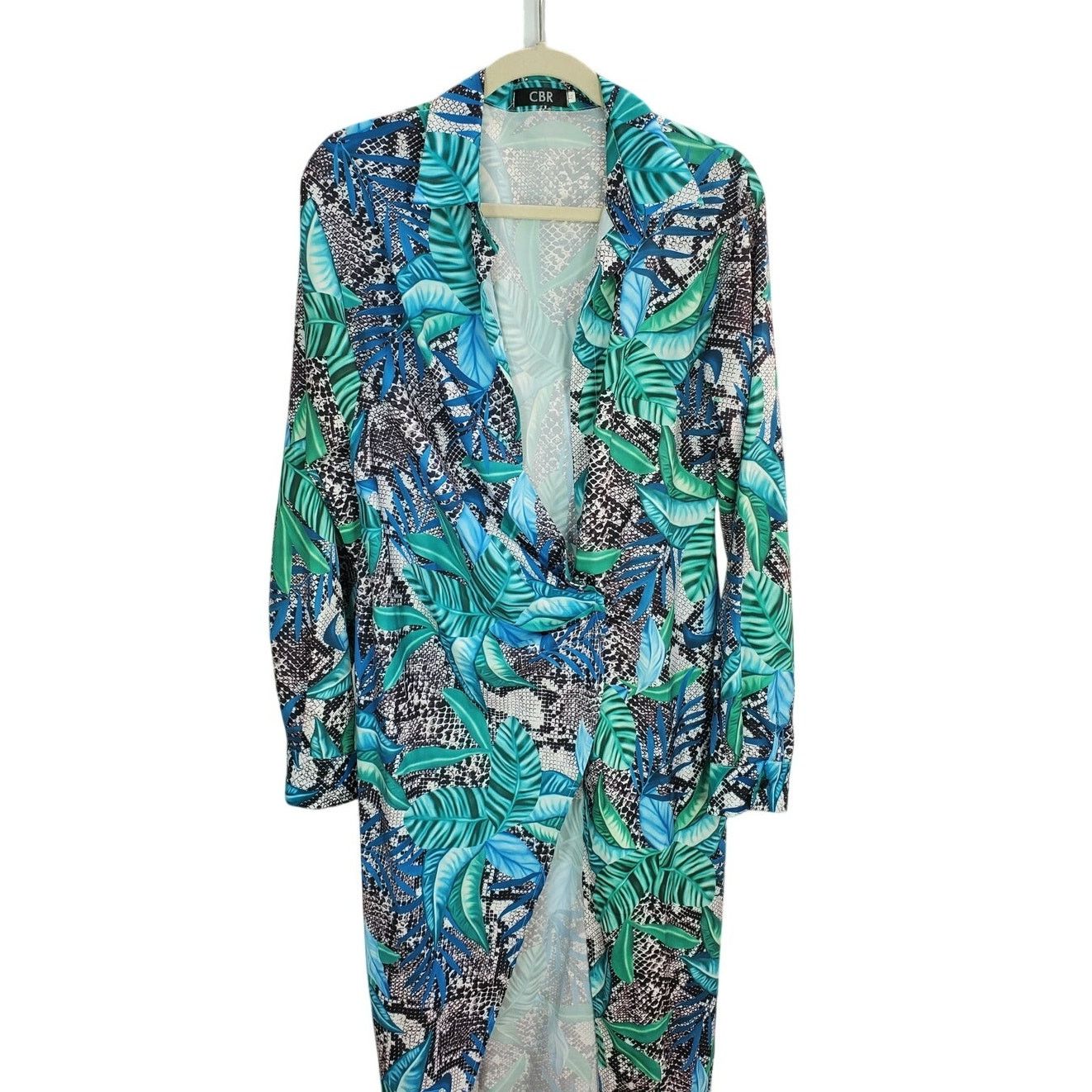 Other CBR Tropical Snake Print Long Cover Up Dress XL Size XL / US 12-14 / IT 48-50 - 3 Thumbnail