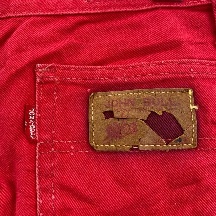 Johnbull Vintage JOHN BULL JAPANESE Denim Distress Red Boot Cut Jeans Size 32" / US 10 / IT 46 - 9 Thumbnail