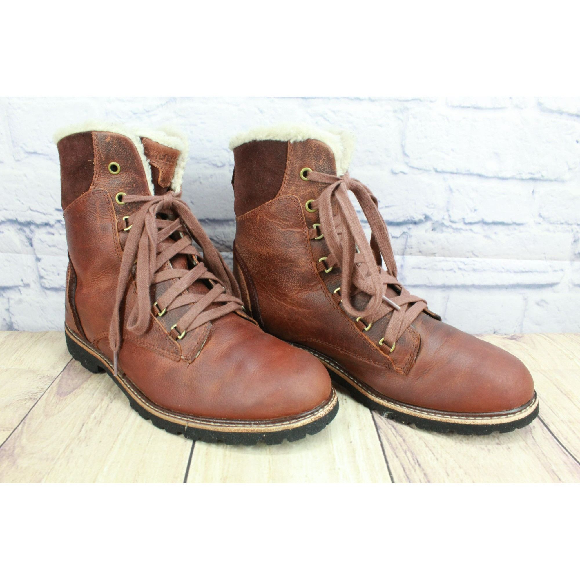 L.L. Bean × Leather LL Bean Women's Fleece Lined Rugged Cozy Winter Boots Size US 9.5 / IT 39.5 - 3 Thumbnail