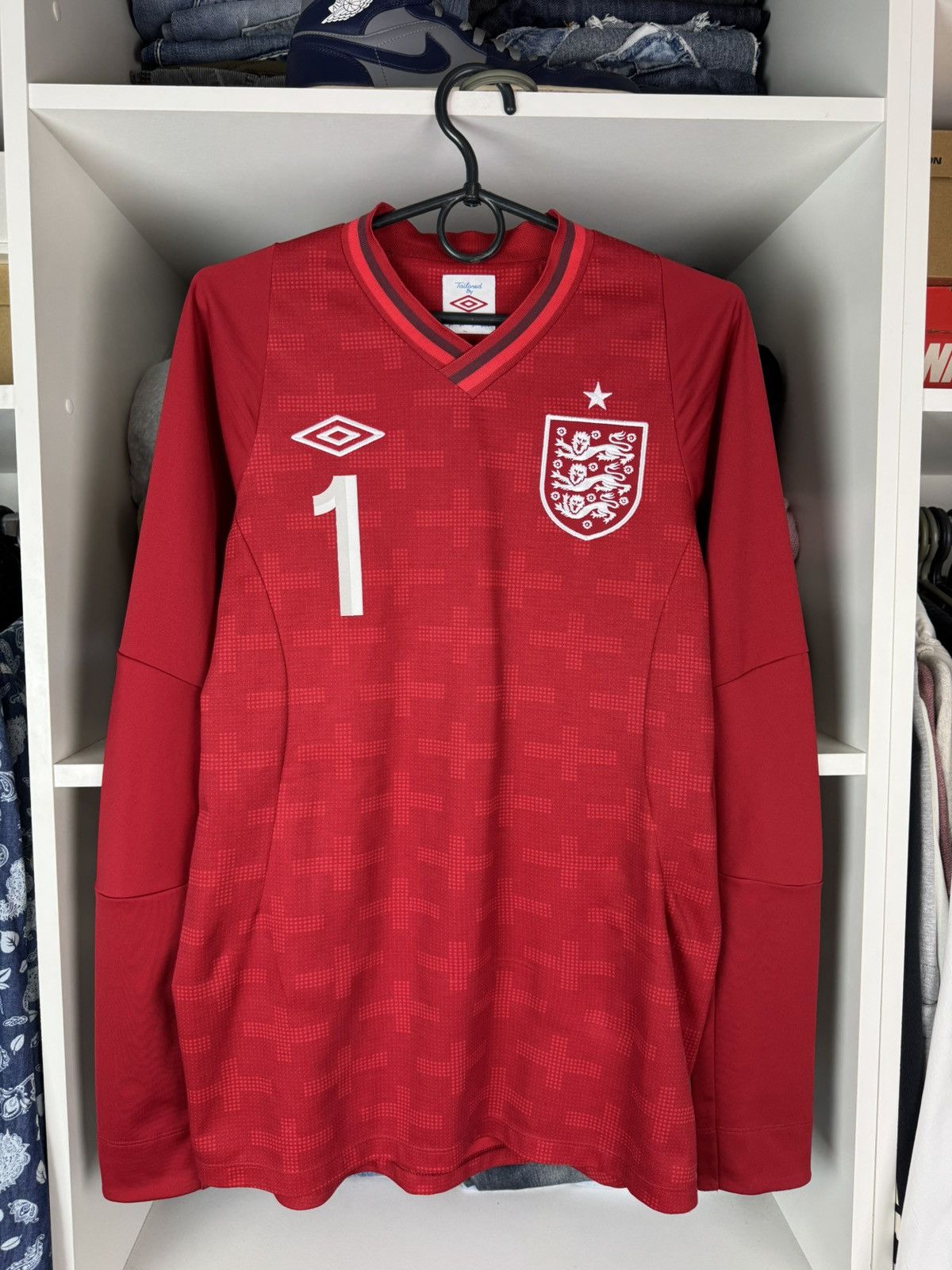 Umbro Umbro England 2012 2013 Joe Hart GK Long Sleeve Jersey Size US XS / EU 42 / 0 - 1 Thumbnail