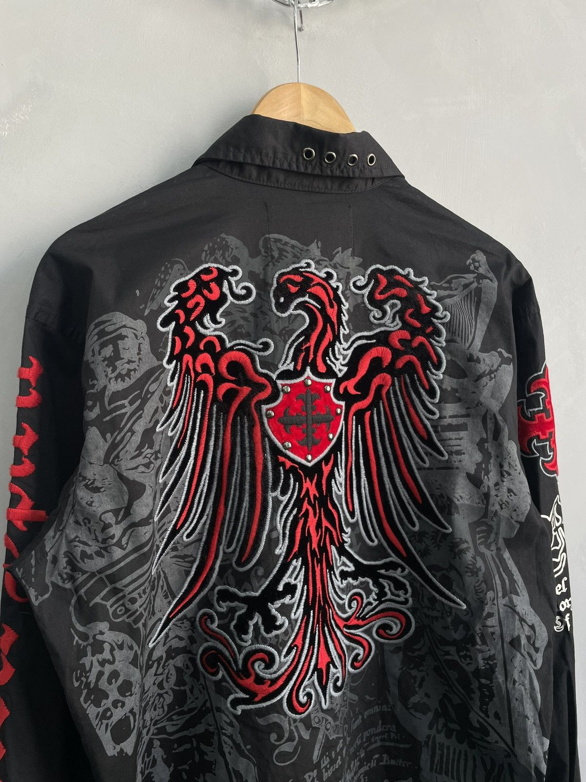 Affliction Skull punk grunge Affliction style shirt button up y2k Size US L / EU 52-54 / 3 - 10 Thumbnail