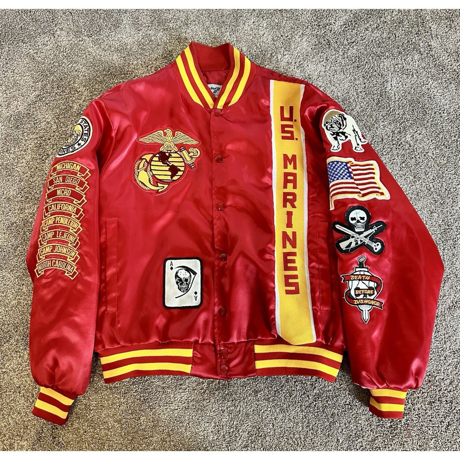 Swingster Vintage Swingster Jacket Mens XL Red Satin Bomber USA Size US XL / EU 56 / 4 - 1 Thumbnail