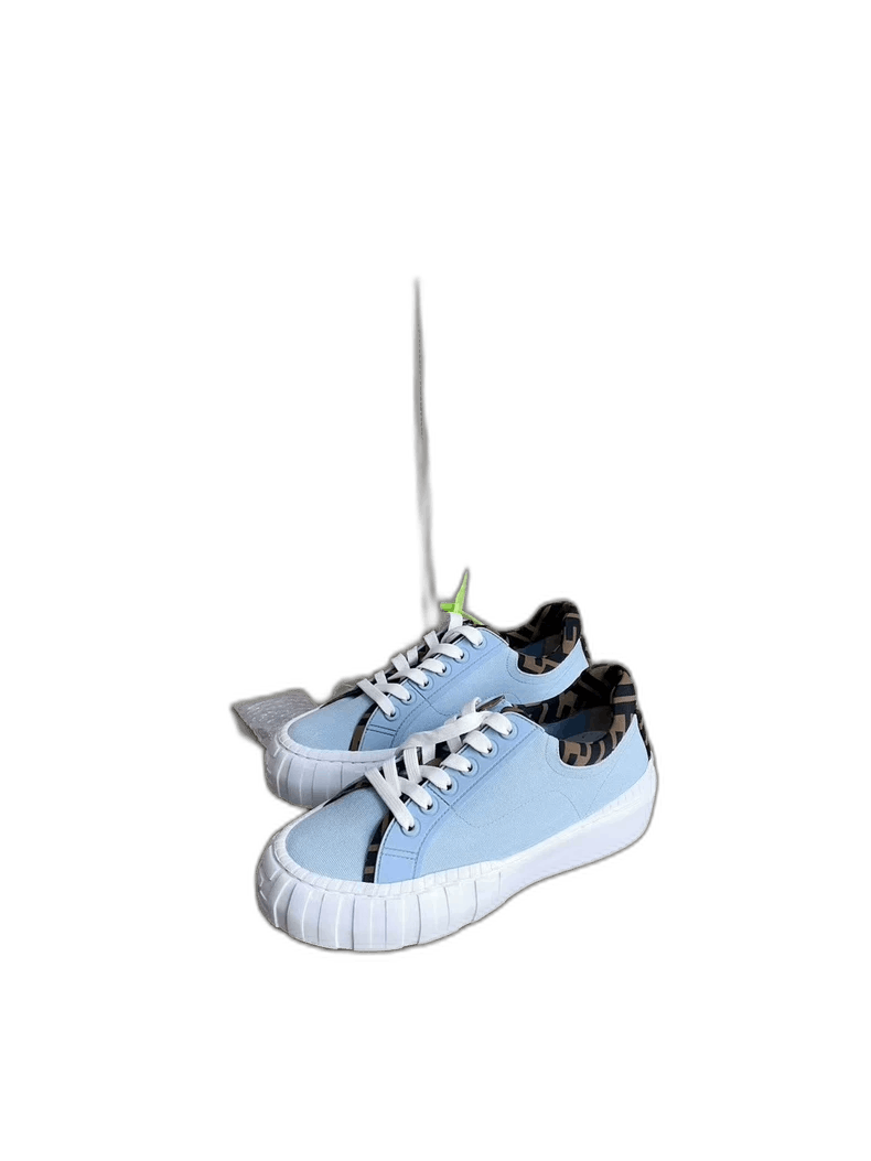 Fendi Fendi Light Blue Leopard Print Sneakers 38 Size US 8 / IT 38 - 1 Thumbnail