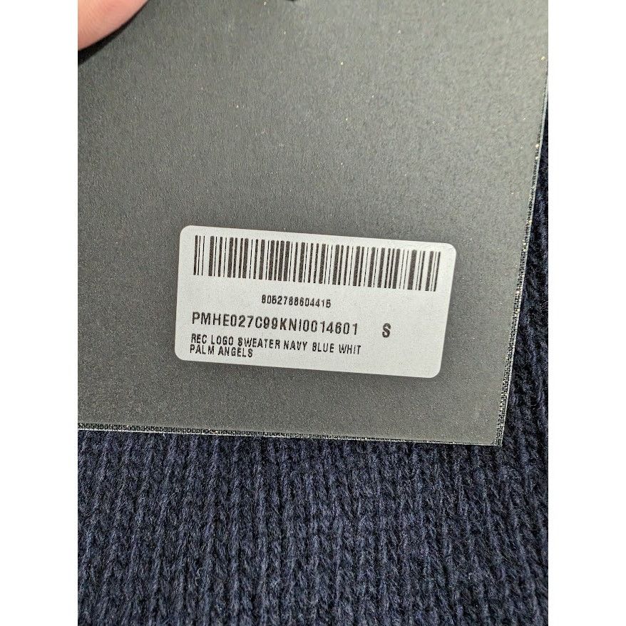 Palm Angels o1rshd1 Rec Logo Sweater in Navy blue/White Size US S / EU 44-46 / 1 - 15 Thumbnail