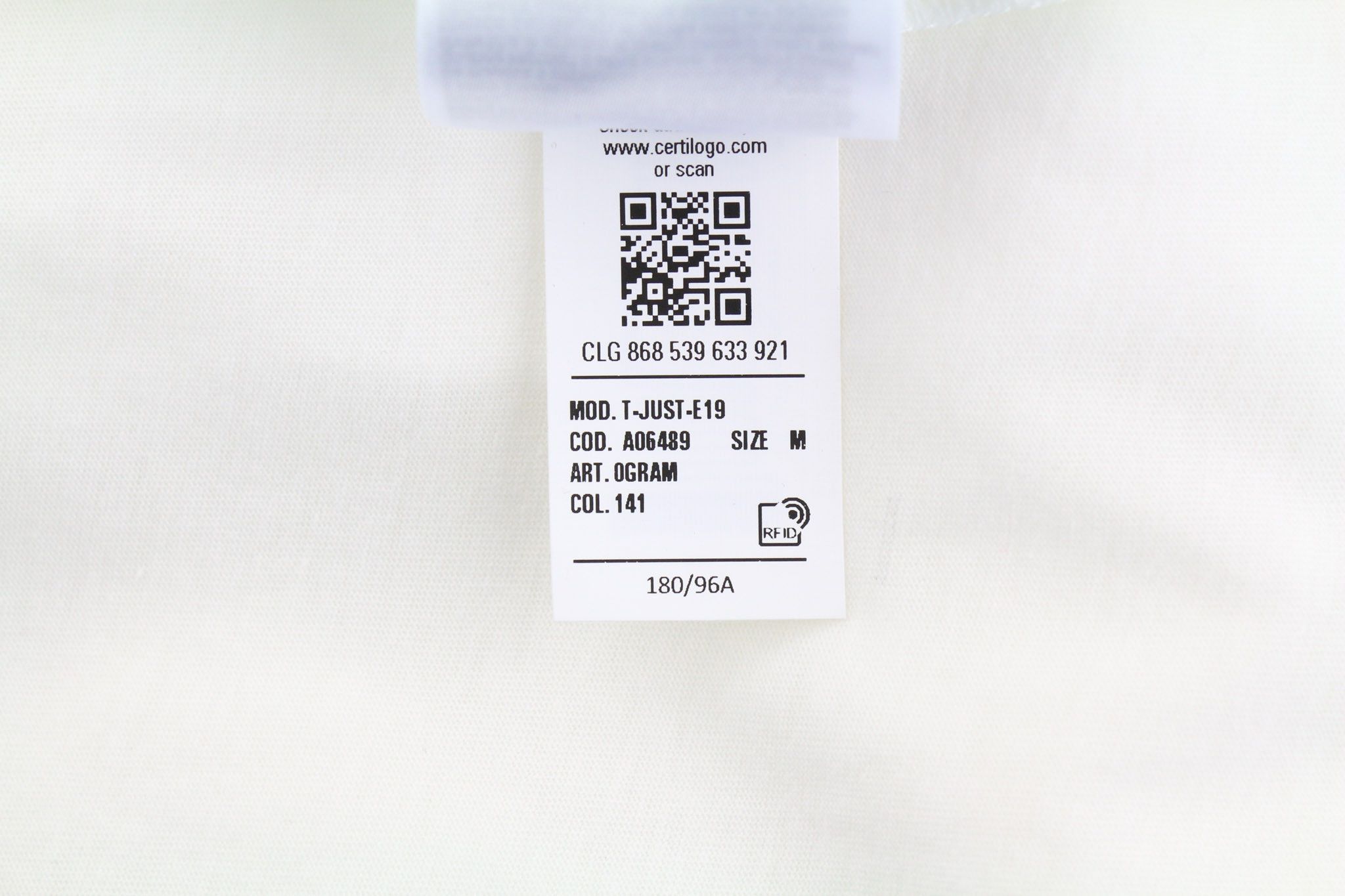 Diesel T-JUST-E19 M Short Sleeve Logo White Tee 40242 Size US M / EU 48-50 / 2 - 8 Thumbnail