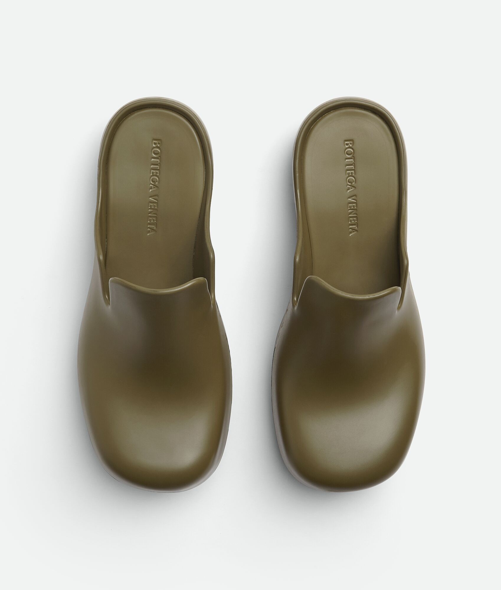 Bottega Veneta o1w1db10225 Rubber Flash Clogs in Olive Green Size US 11 / EU 44 - 4 Thumbnail