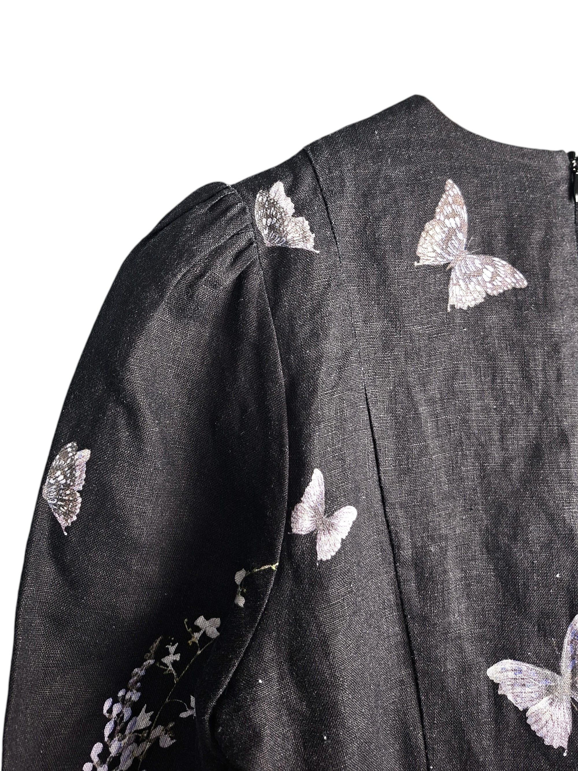Zimmermann Zimmermann Botanica Butterfly Mini Dress Black Linen Size M / US 6-8 / IT 42-44 - 11 Thumbnail