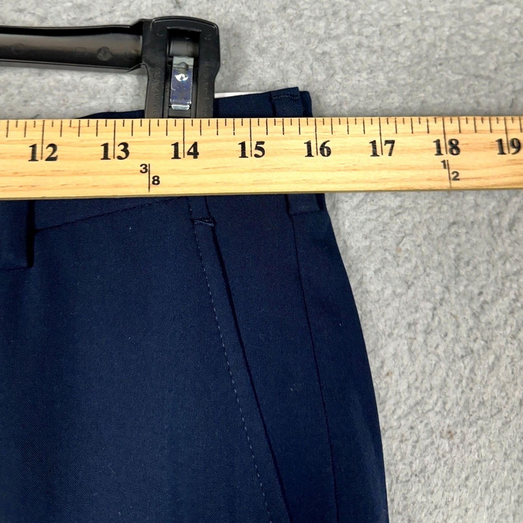George George Performance Dress Pants Men's 32x32 Blue Classic Fit Stretch Pockets Slant Front Business Formal Workwear Size US 32 / EU 48 - 6 Thumbnail