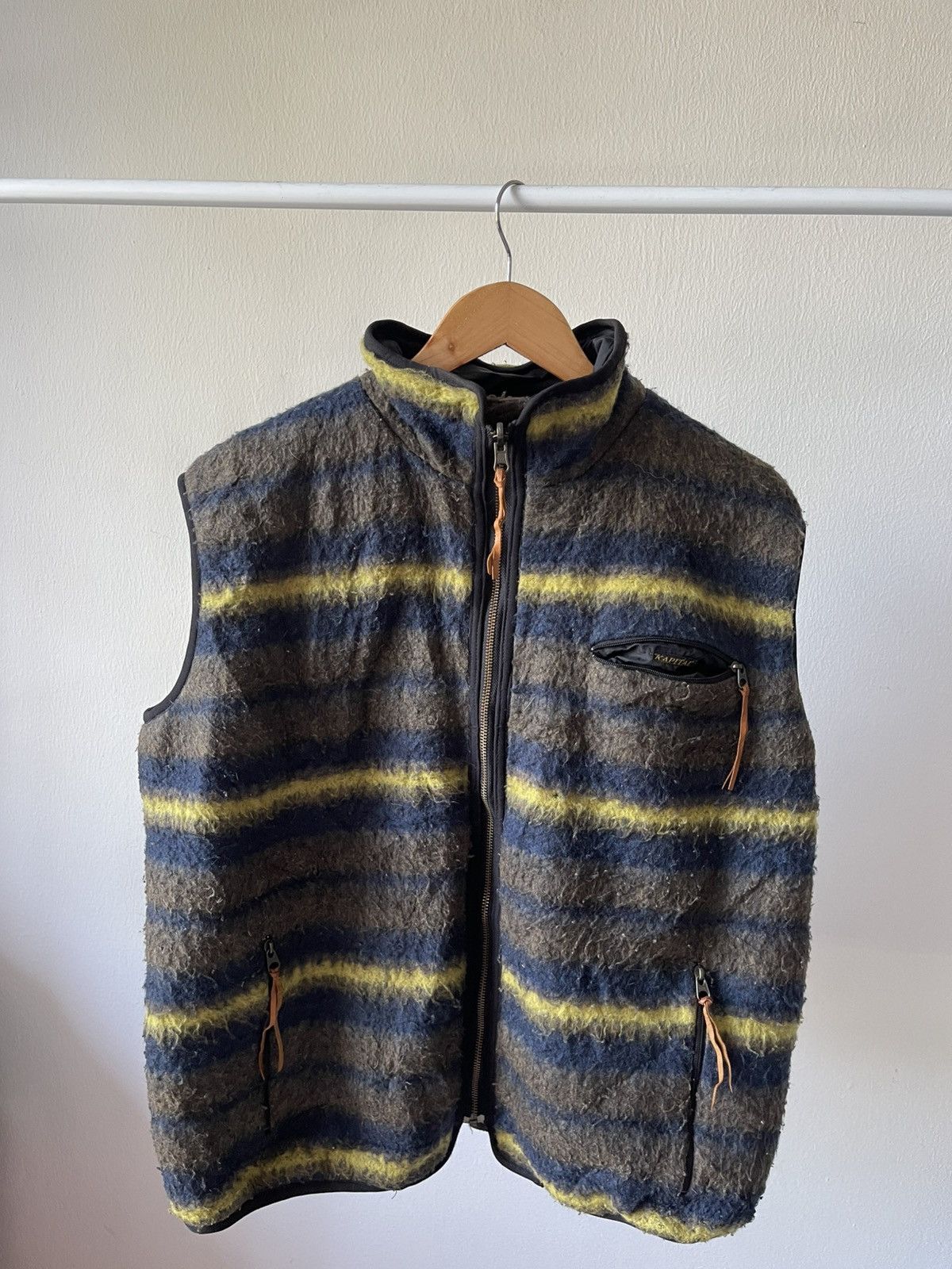 Kapital Kountry Kapital Reversible Wool/Nylon Stripe Vest Size US XL / EU 56 / 4 - 6 Thumbnail