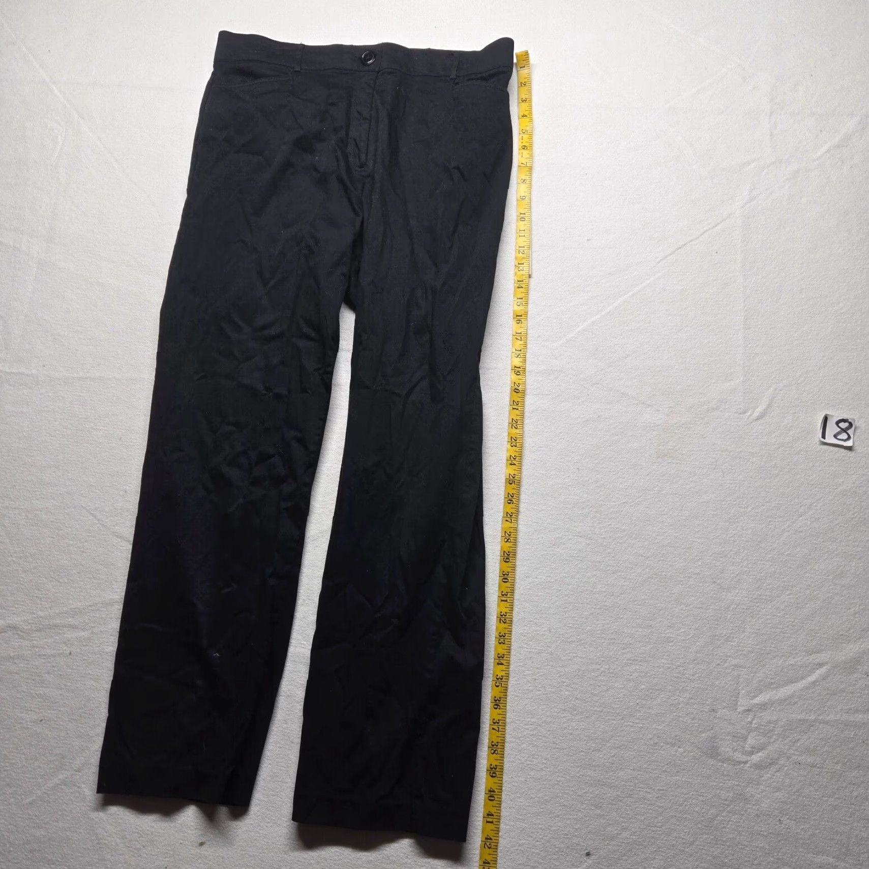 Vintage Kim Rogers Pants Dress Black 16 Adult Women Straight Front Belted Regular 16" Black Polyester Blend N/A Size 38" / US 16 / IT 52 - 7 Thumbnail