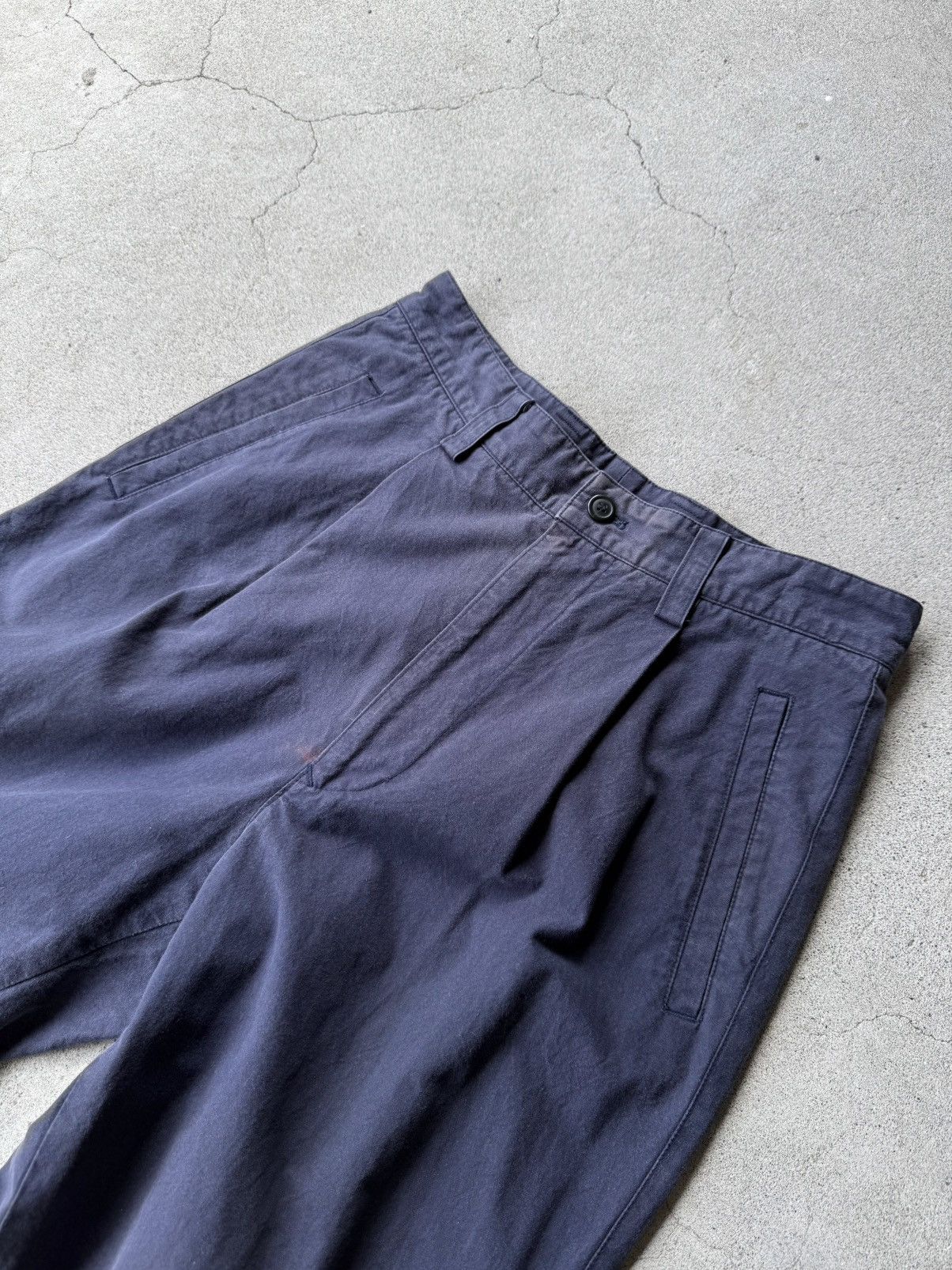 Issey Miyake 90's ISSEY MIYAKE Archive Dark Navy Trousers Size US 28 / EU 44 - 3 Thumbnail