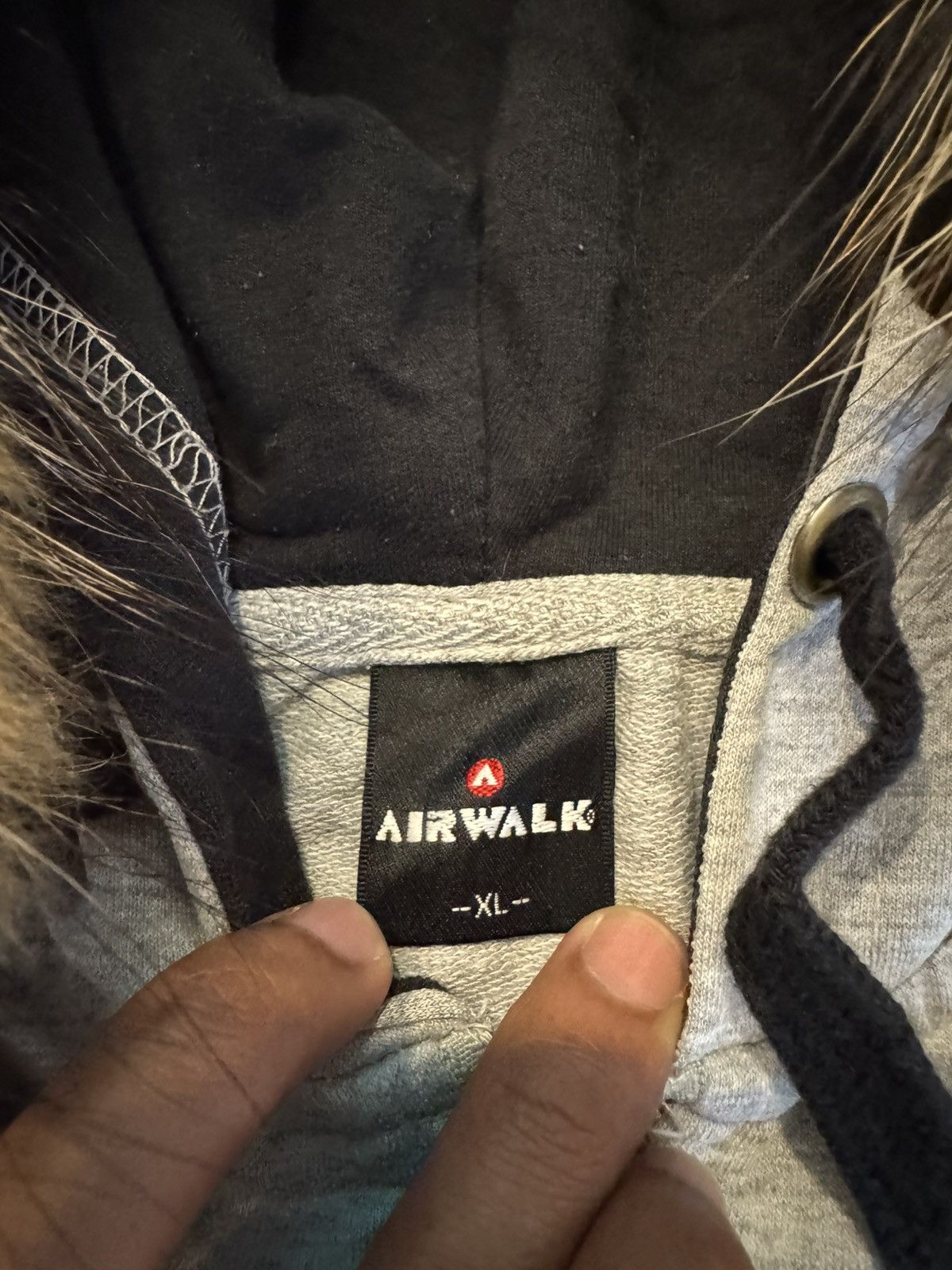 Japanese Brand AIRWALK BOARD WEAR WITH FUR HOODIE Size US XL / EU 56 / 4 - 5 Thumbnail