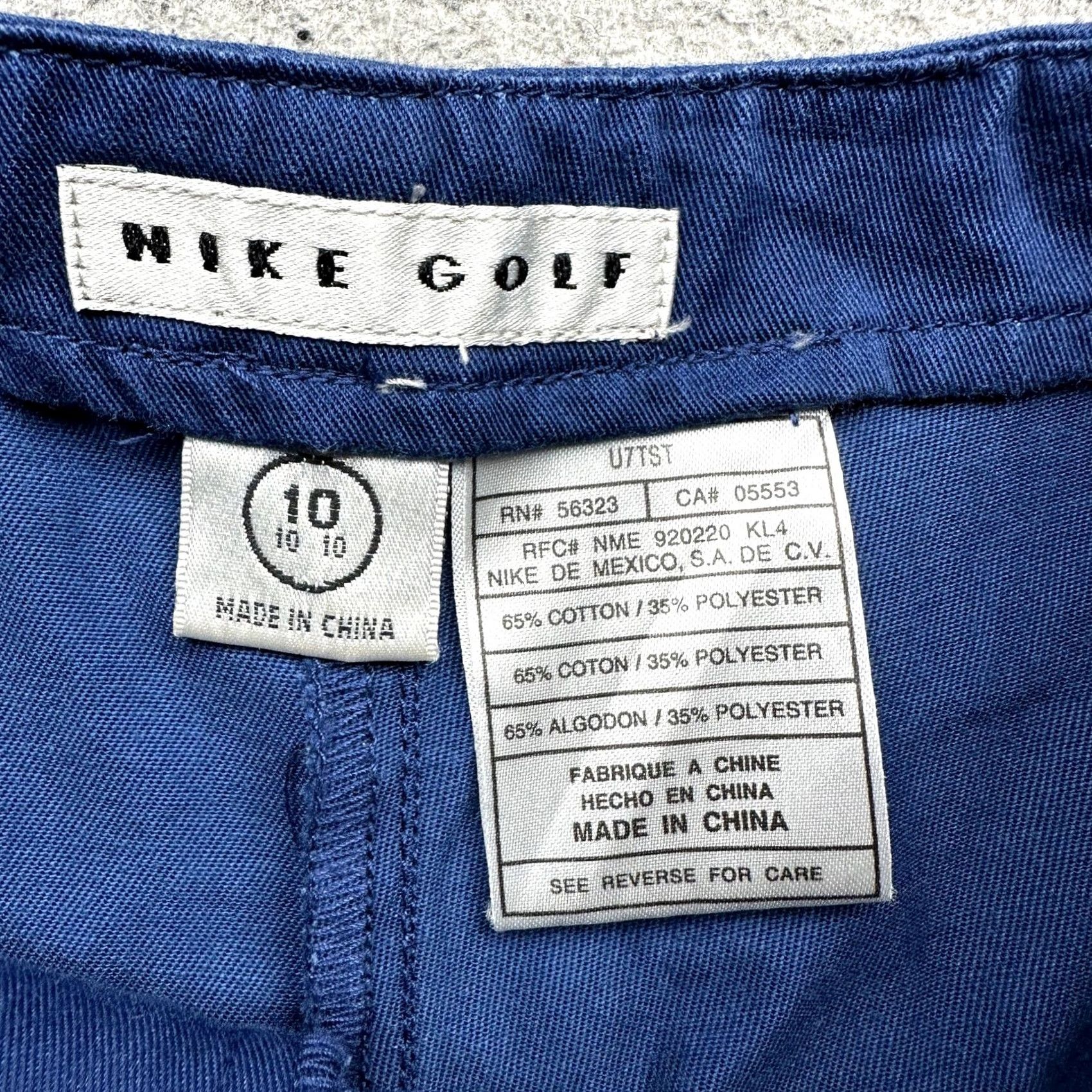 Nike VINTAGE Nike Golf Blue Skort Shorts Womens M 27x6.5 Twill Cotton Polyester Pockets 90s 80s Shout Swoosh Women Size 32" / US 10 / IT 46 - 3 Thumbnail