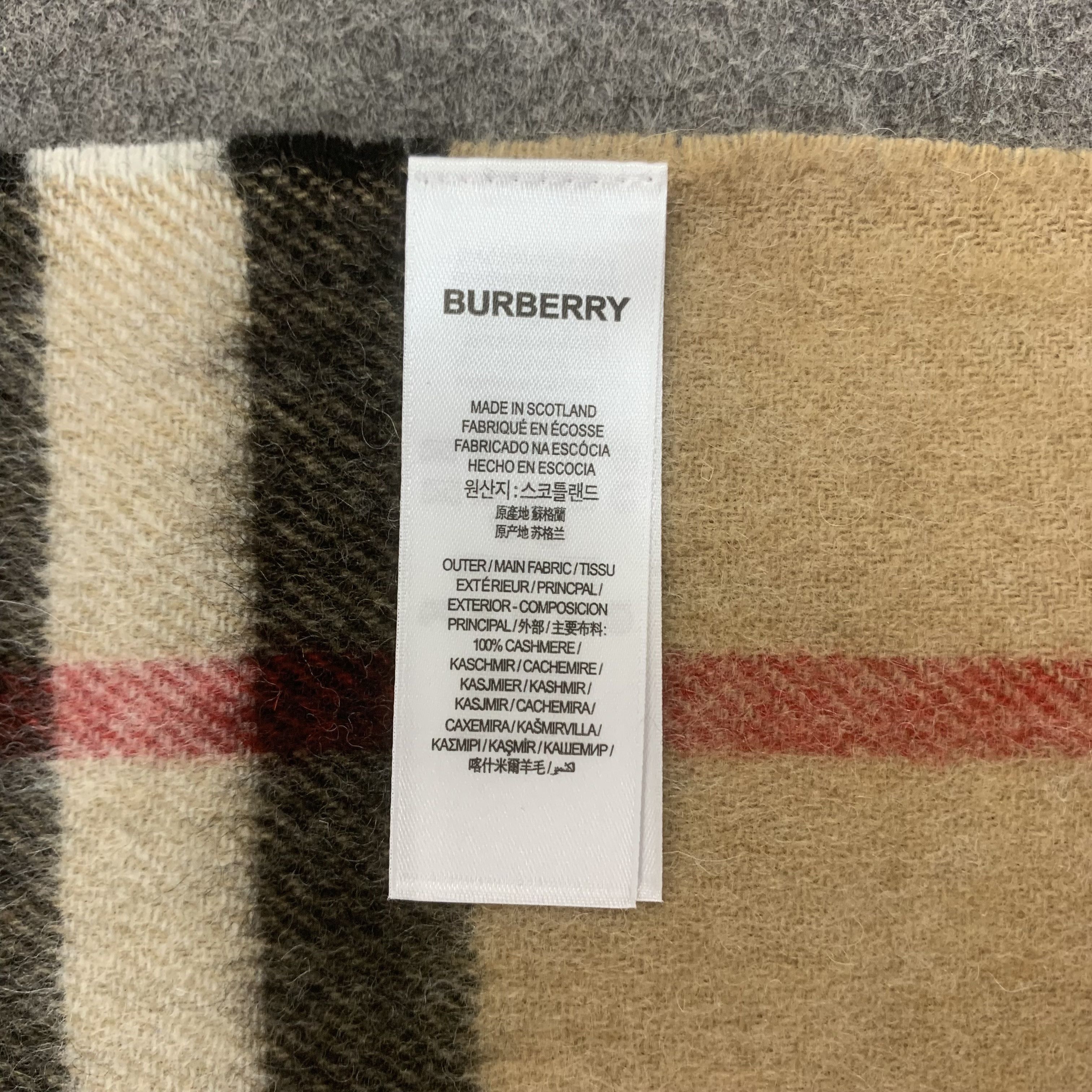 Burberry Burberry Scarf Cashmere Muffler Neck Wrap BL9127 Size ONE SIZE - 6 Thumbnail