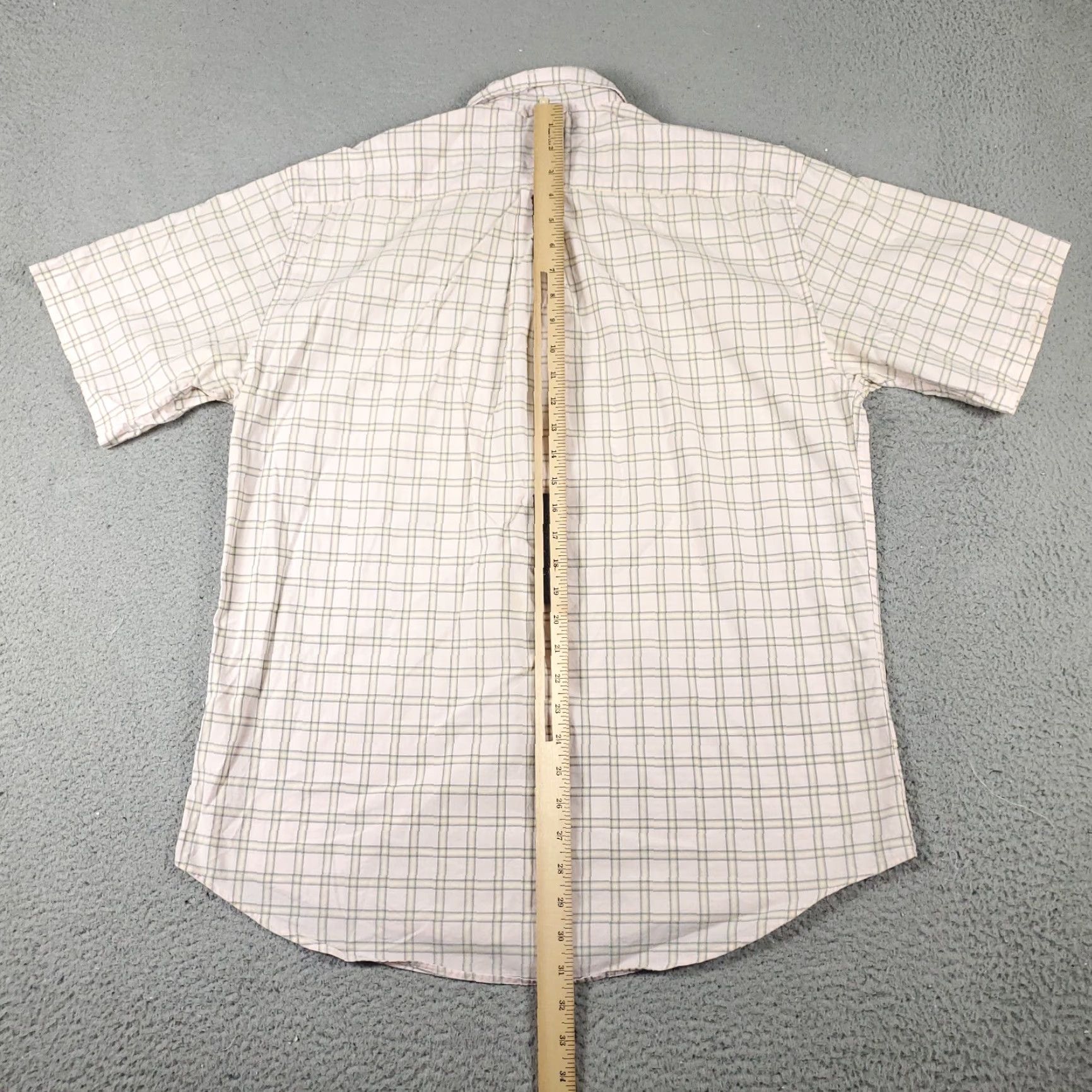 Tommy Hilfiger Tommy Hilfiger Men's Medium Beige Plaid Button-Up Shirt - Short Sleeve Casual Wear Size US M / EU 48-50 / 2 - 6 Thumbnail