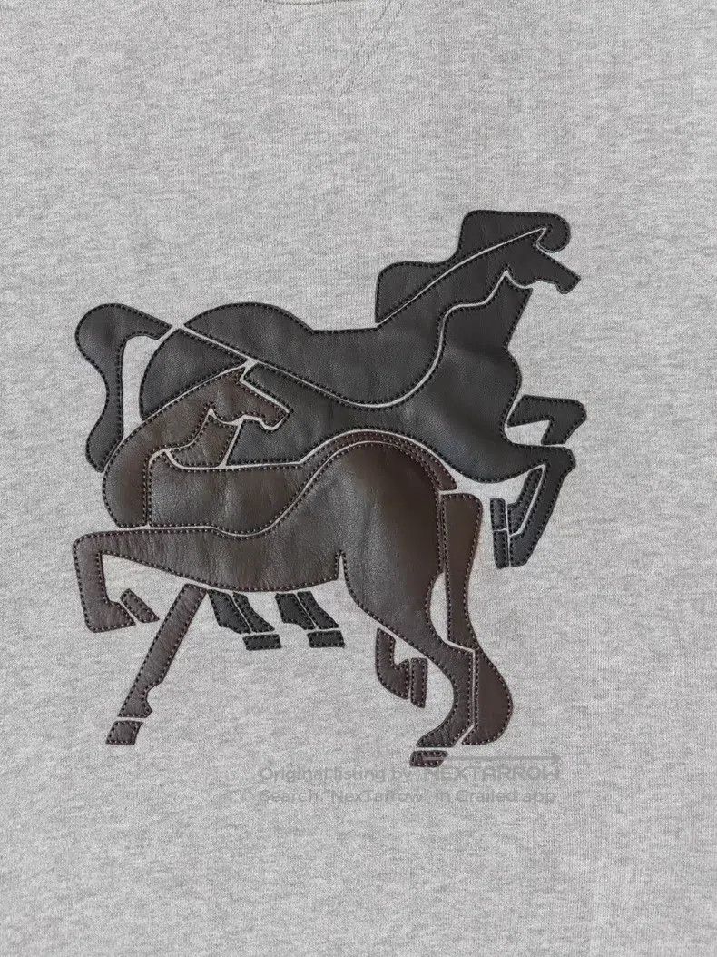 Hermes Hermes Round-neck hooded sweatshirt, double horse pattern Size US S / EU 44-46 / 1 - 3 Thumbnail