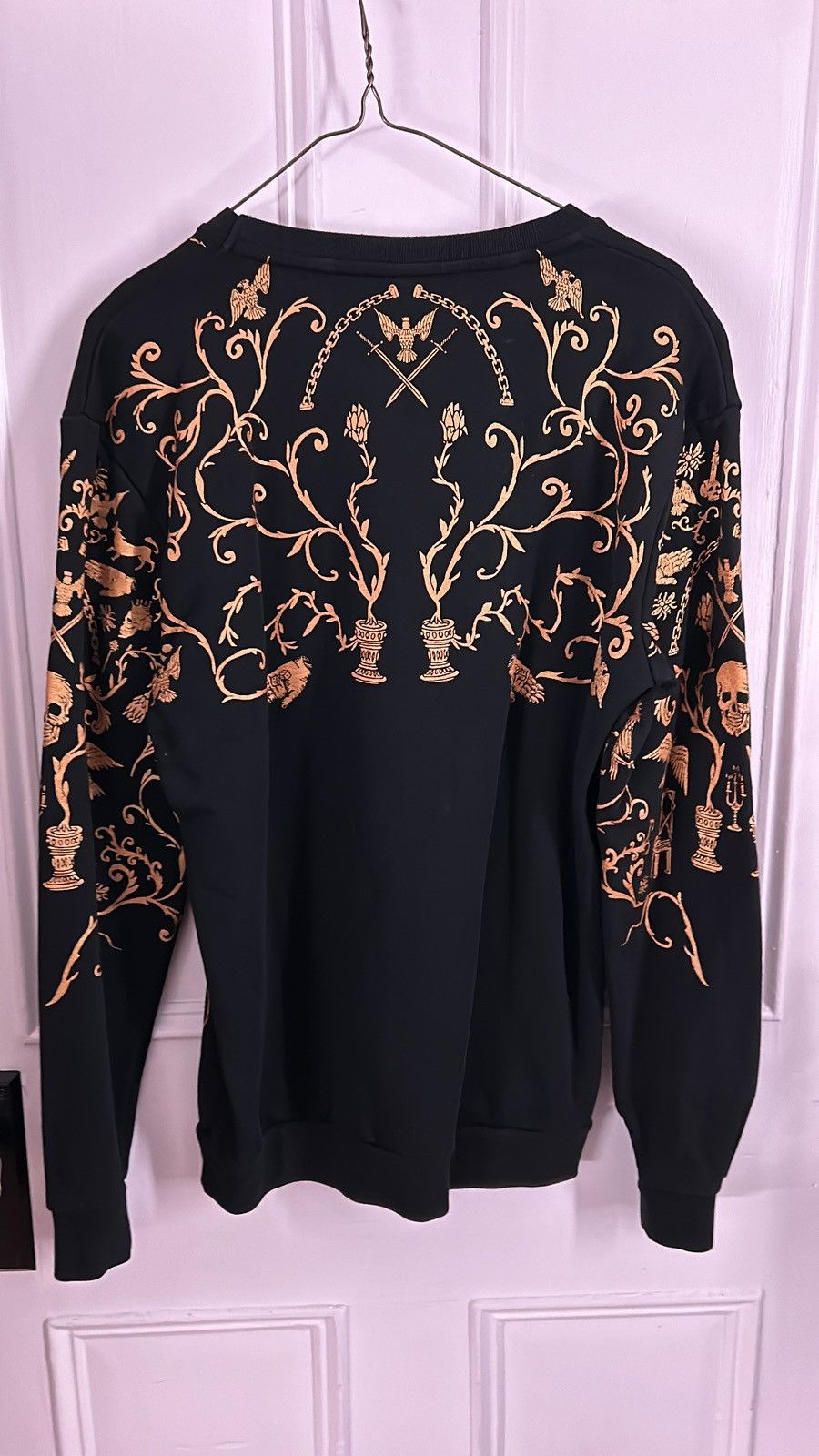 Zara Zara black/gold embroided sweatshirt Size US M / EU 48-50 / 2 - 2 Thumbnail