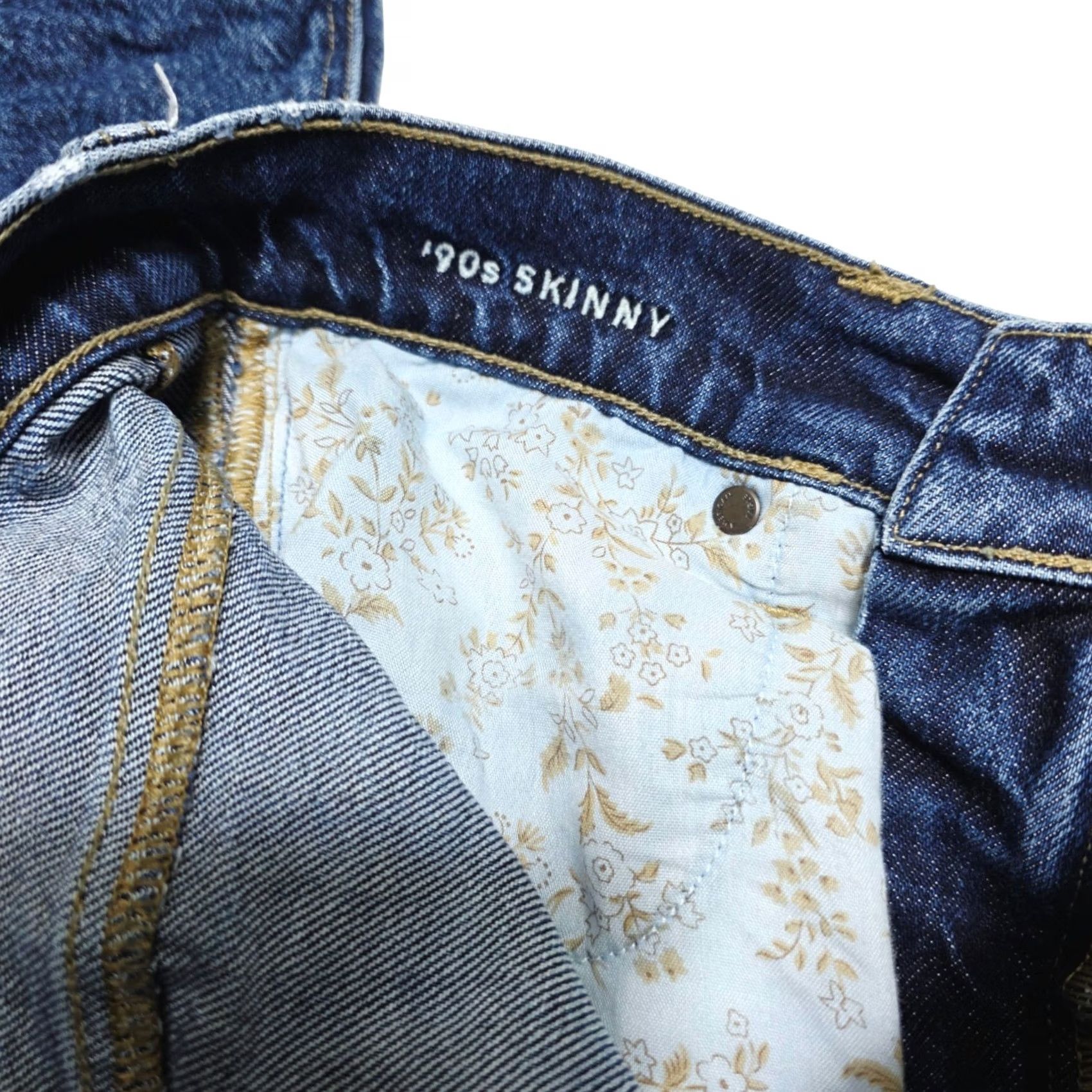 American Eagle Outfitters AMERICAN EAGLE Jeans Womens Size 0 Acid Wash 90s Skinny Stretch Blue Denim Jegging Regular Rise Women Size 25" / US 0 / IT 36 - 6 Thumbnail