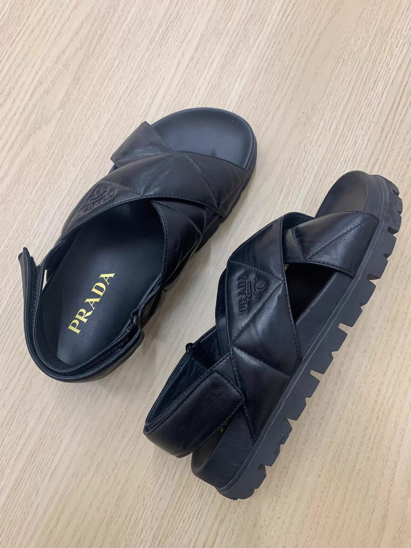 Prada Prada Black Sandals EU 36 Fall/Winter Sock-Friendly Size US 5.5 / IT 35.5 - 2 Thumbnail